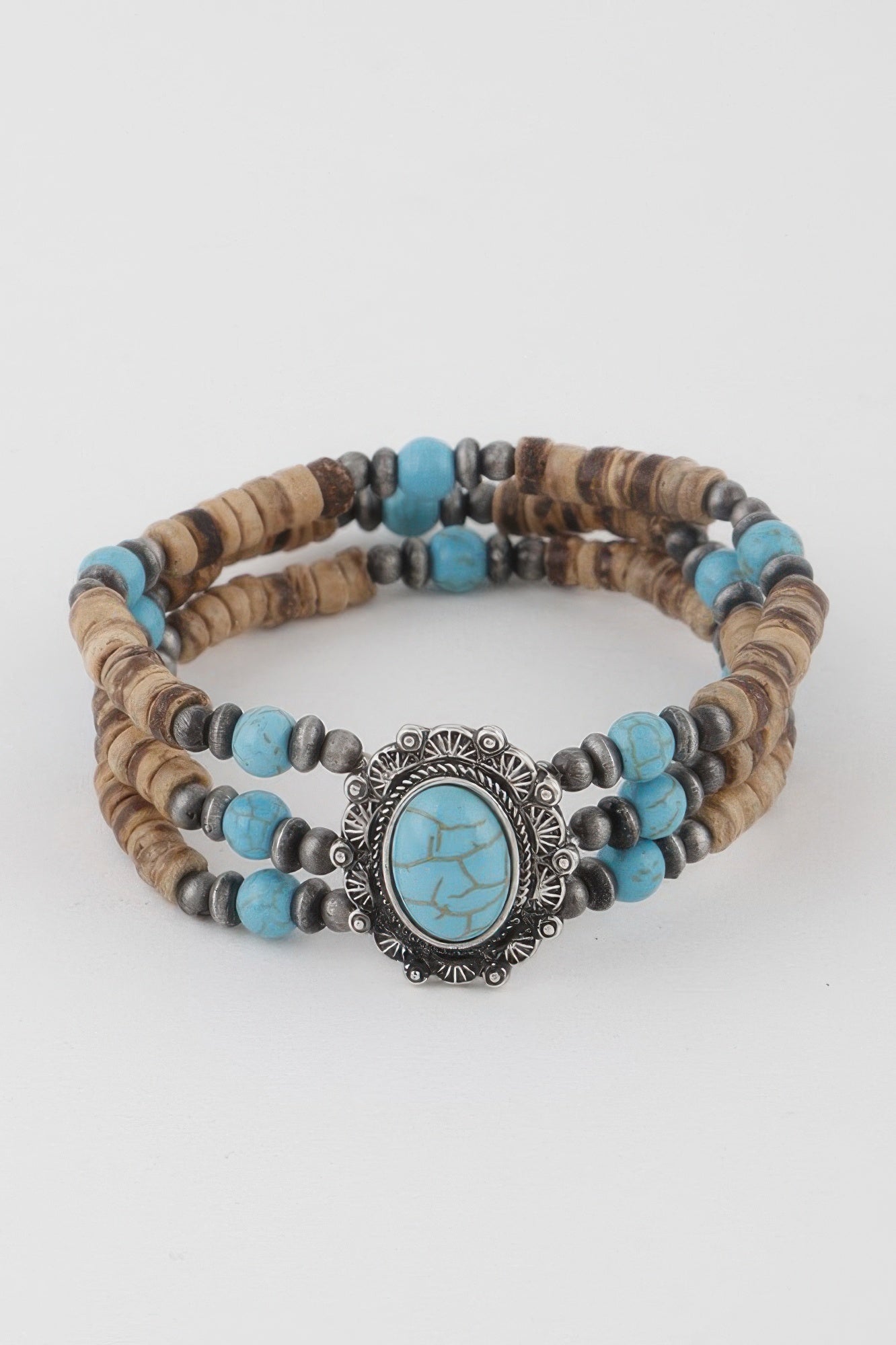 Beaded Vintage Stone Bracelet