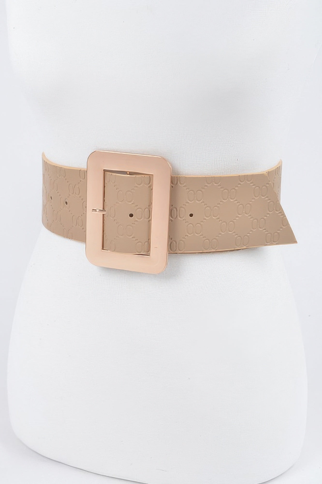 Big Metal Buckle Embossed Plus Size Belt
