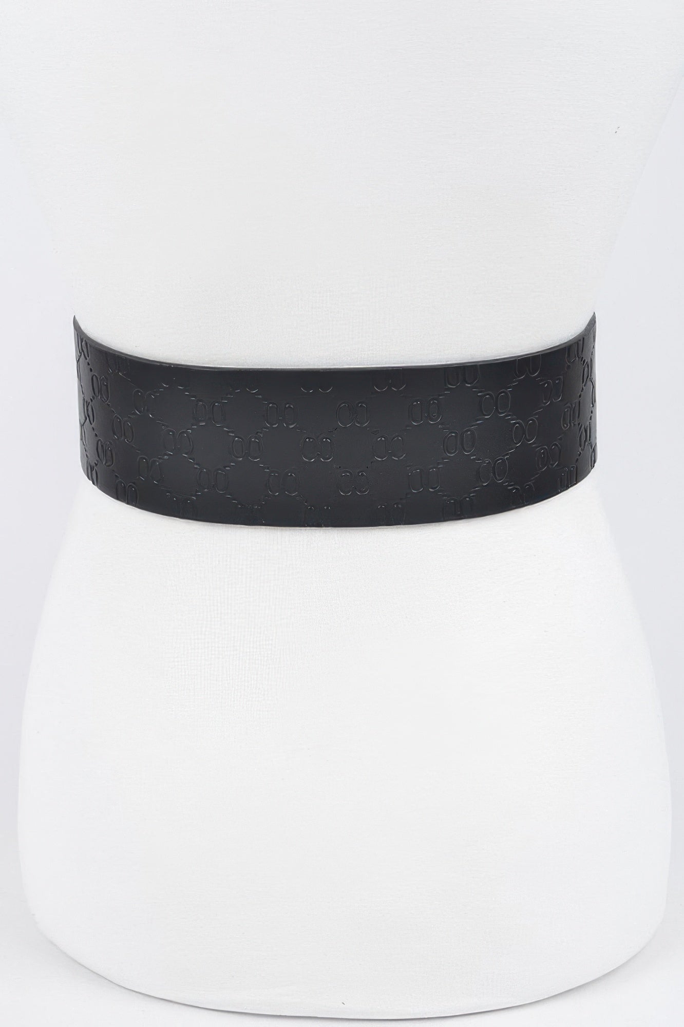 Big Metal Buckle Embossed Belt