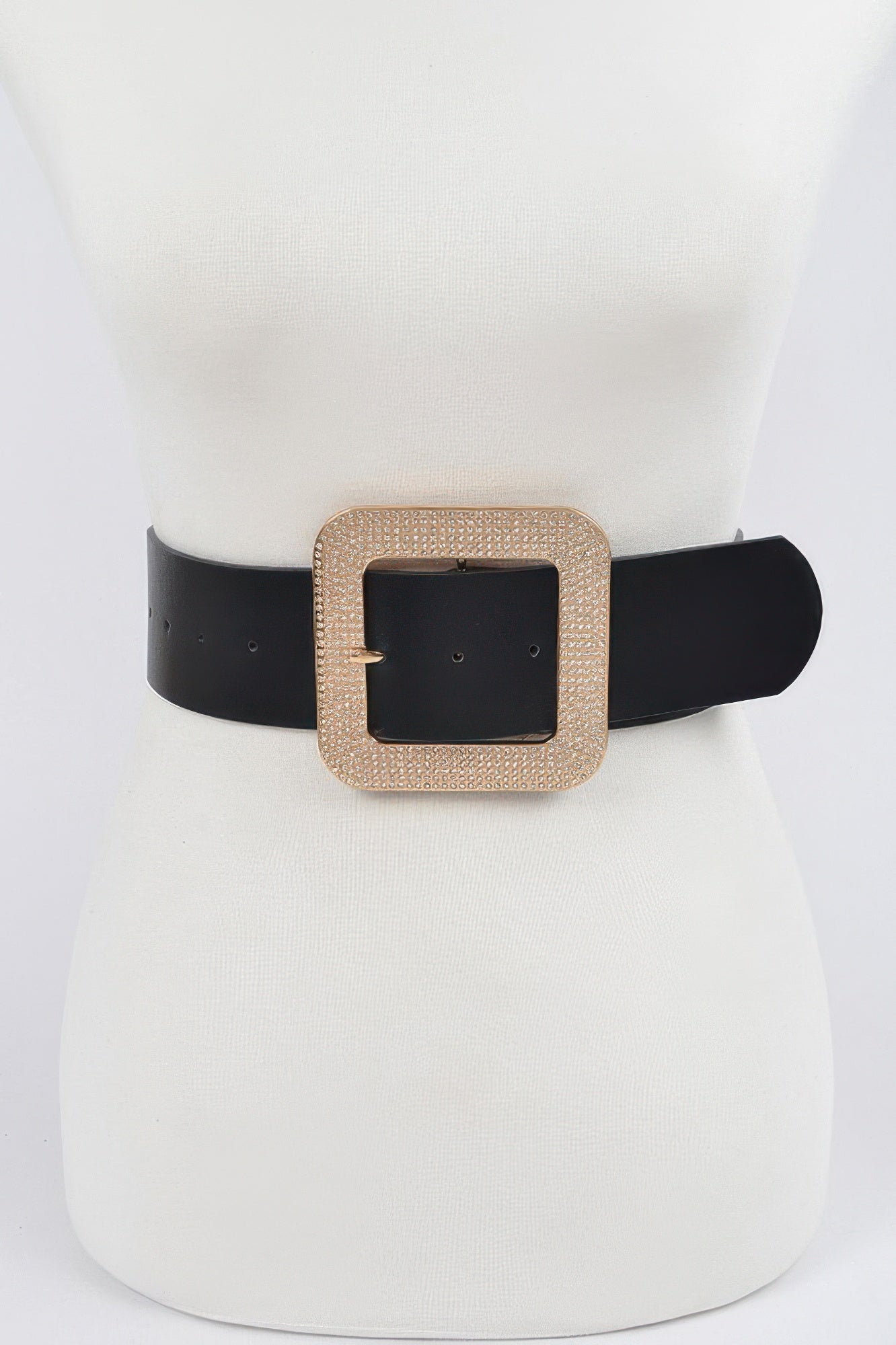 Rhinestone Square Buckle Plus Size Belt