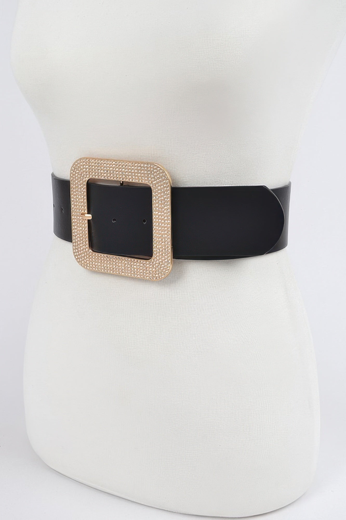 Rhinestone Square Buckle Plus Size Belt