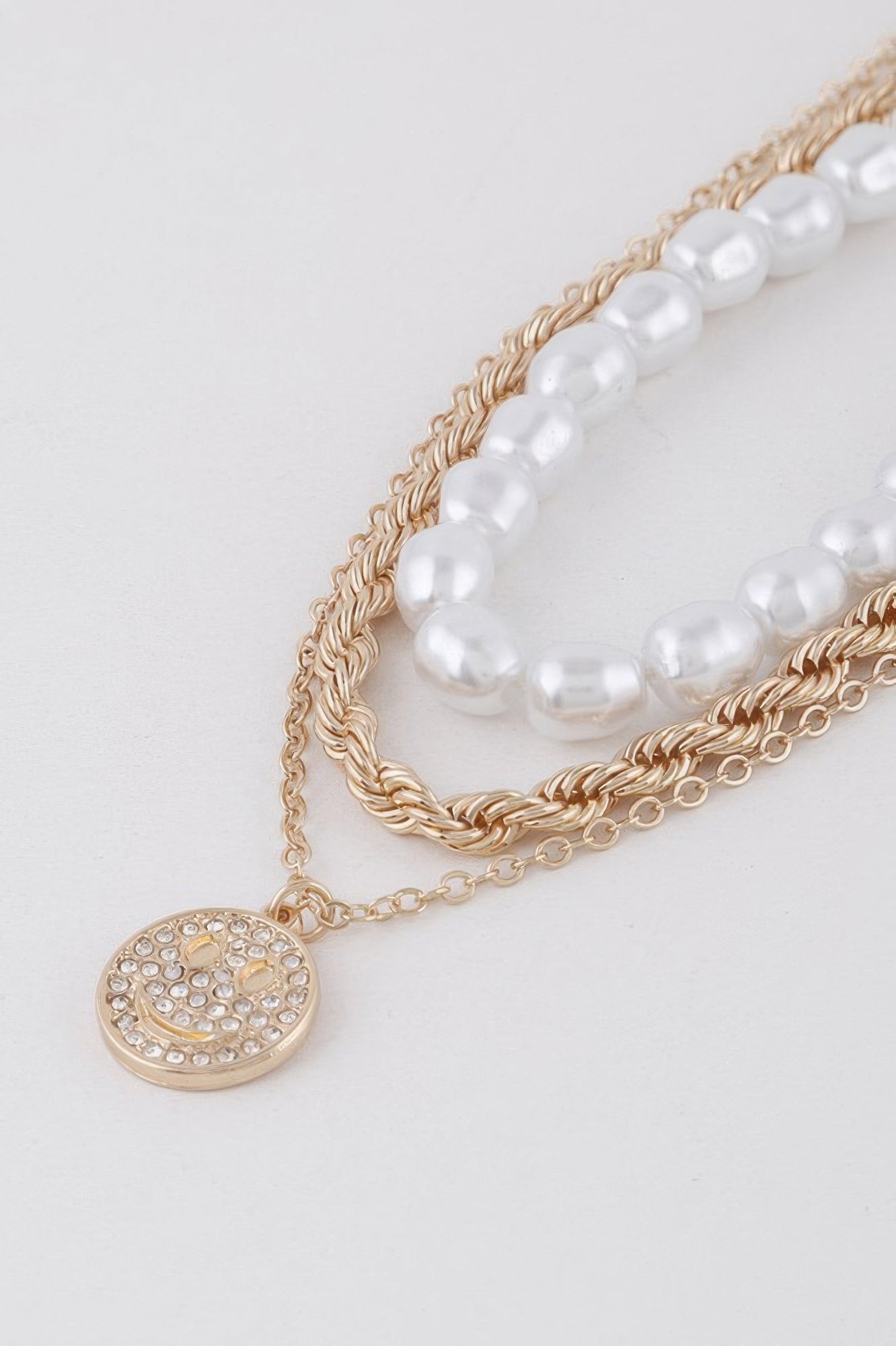 Multi Chain N Pearl Necklace