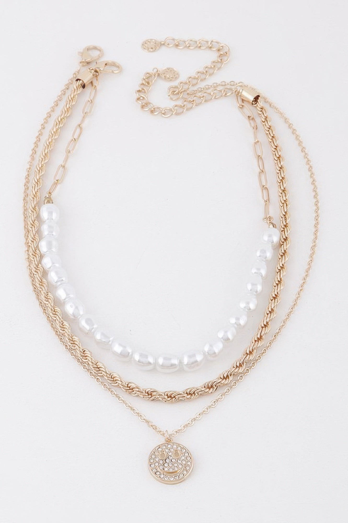 Multi Chain N Pearl Necklace