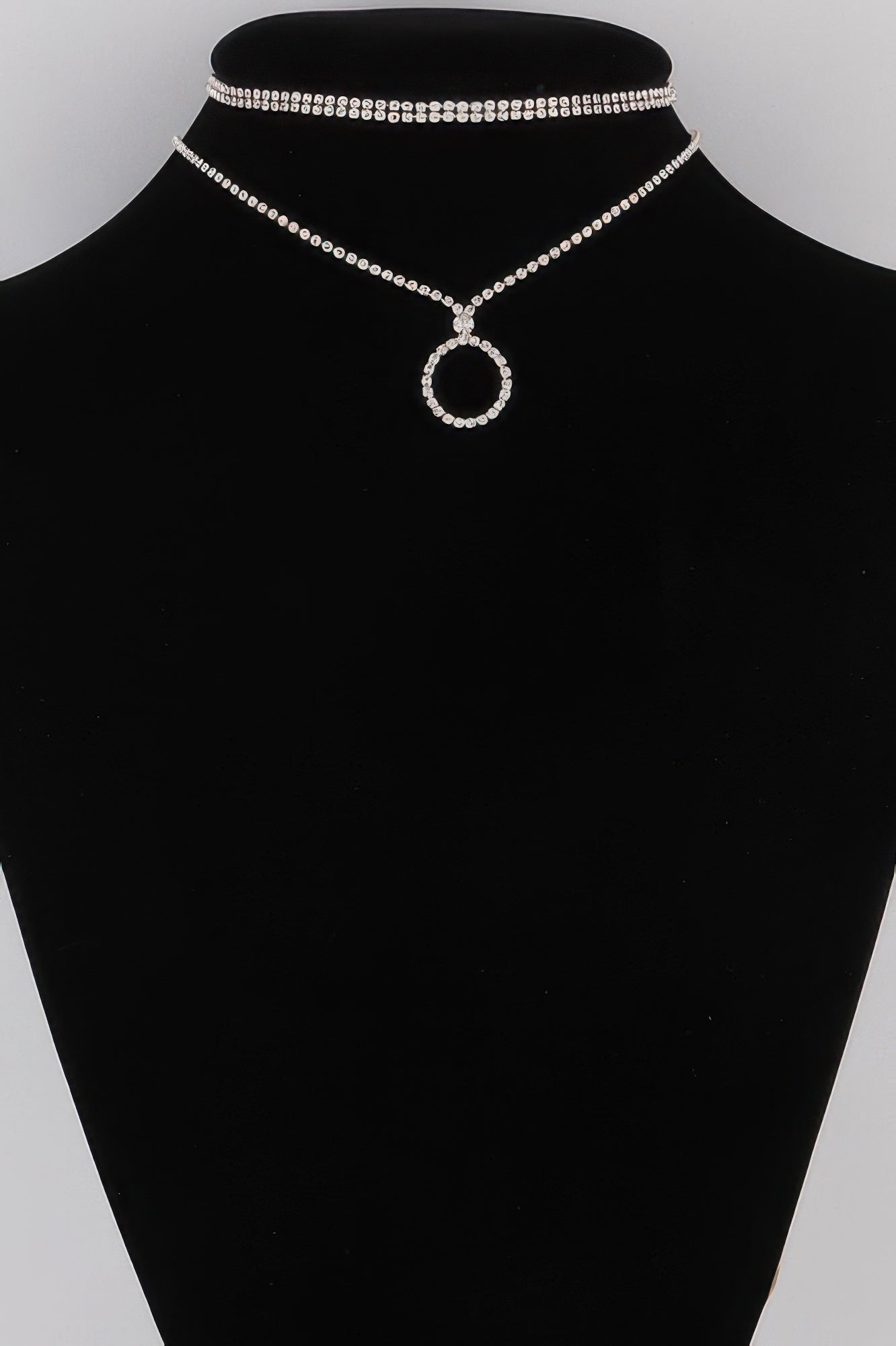 Jeweled Circle Choker Necklace