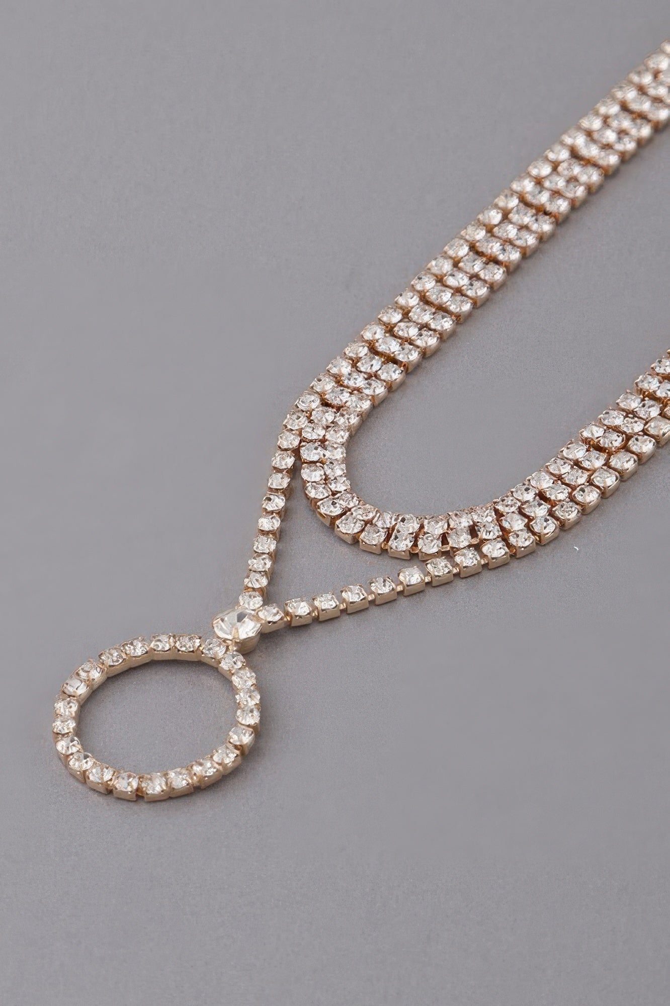 Jeweled Circle Choker Necklace