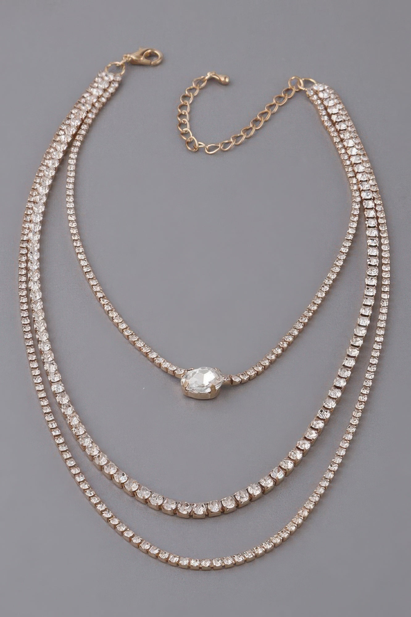 Multi Rhinestone Necklace