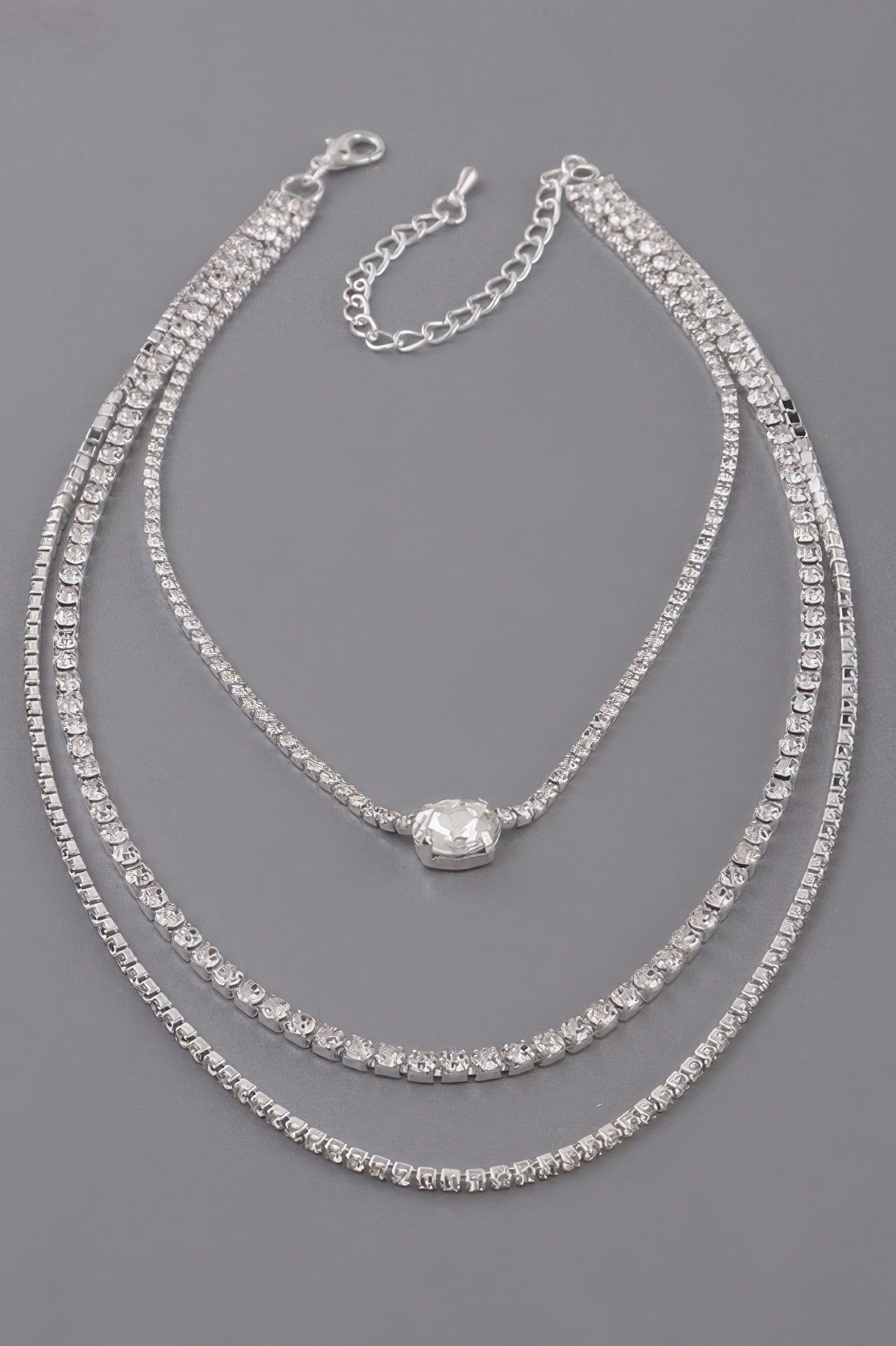 Multi Rhinestone Necklace