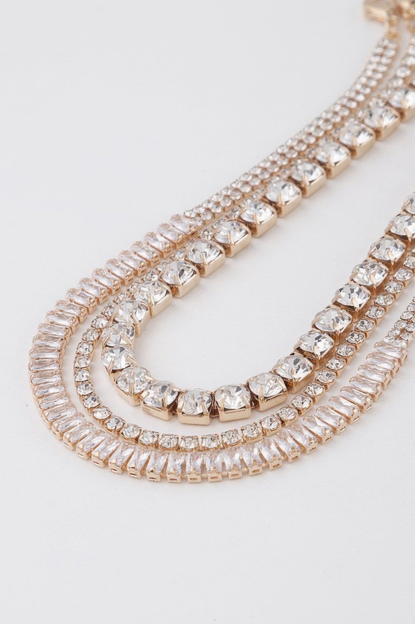 Triple Jewel Choker Necklace