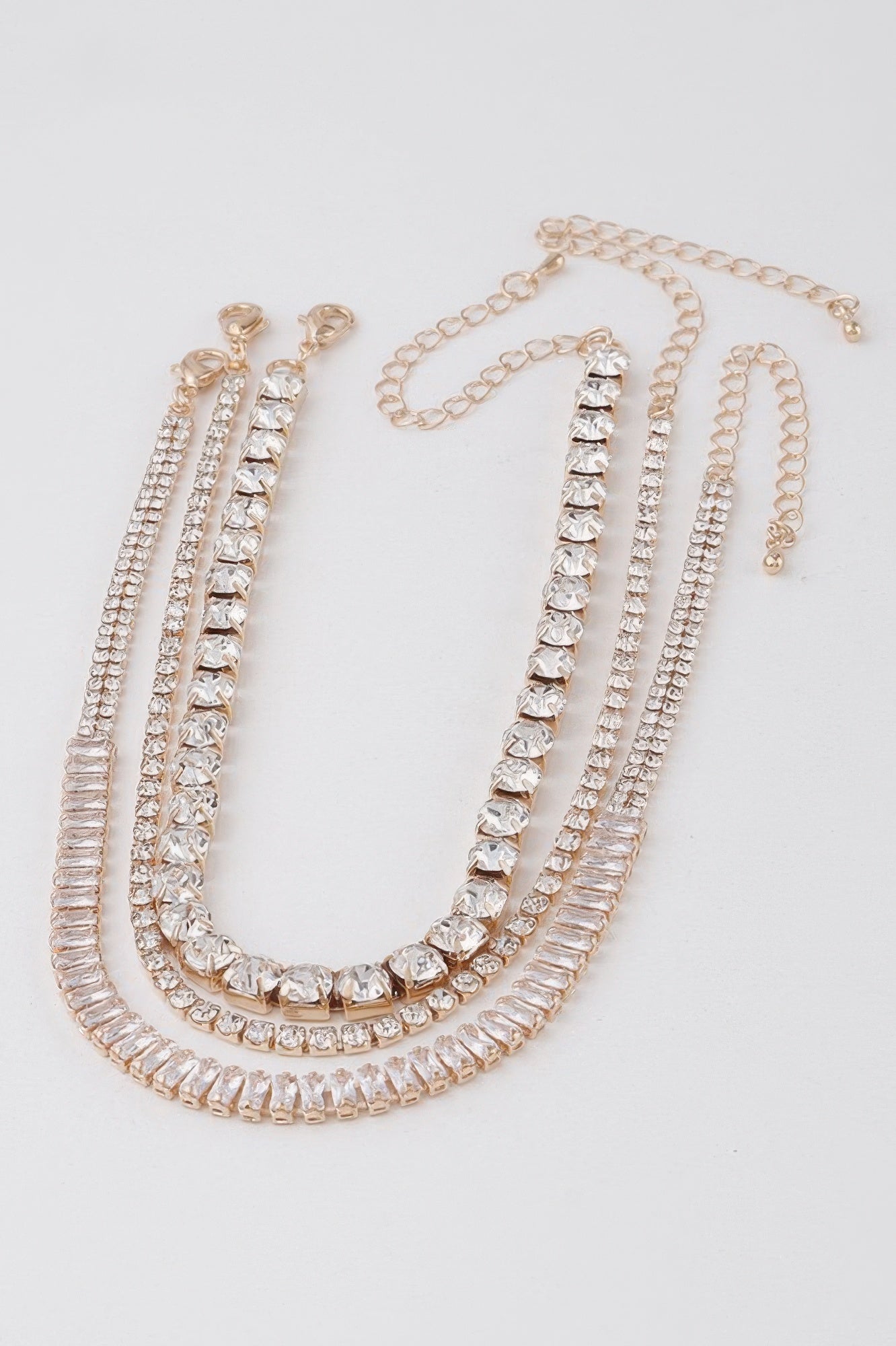 Triple Jewel Choker Necklace