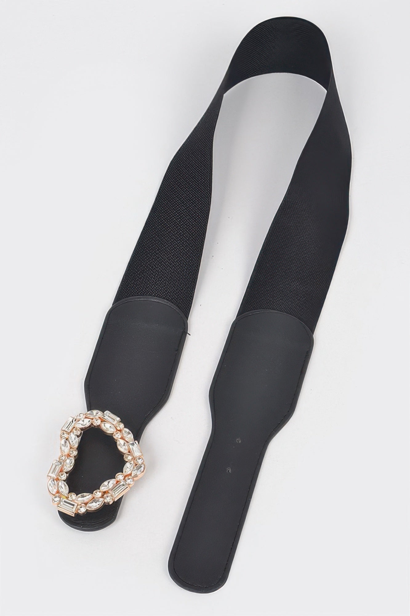 Heart Rhinestone Buckle Elastic Belt