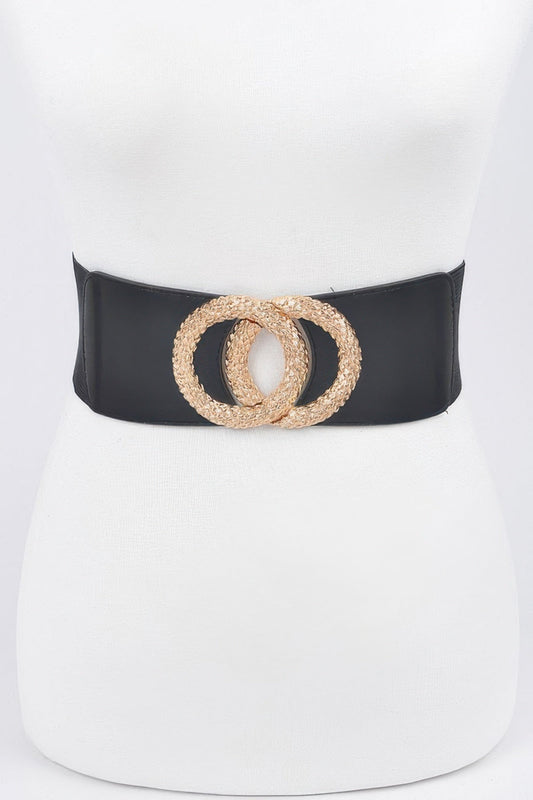 Big Metal Buckle Elastic Belt