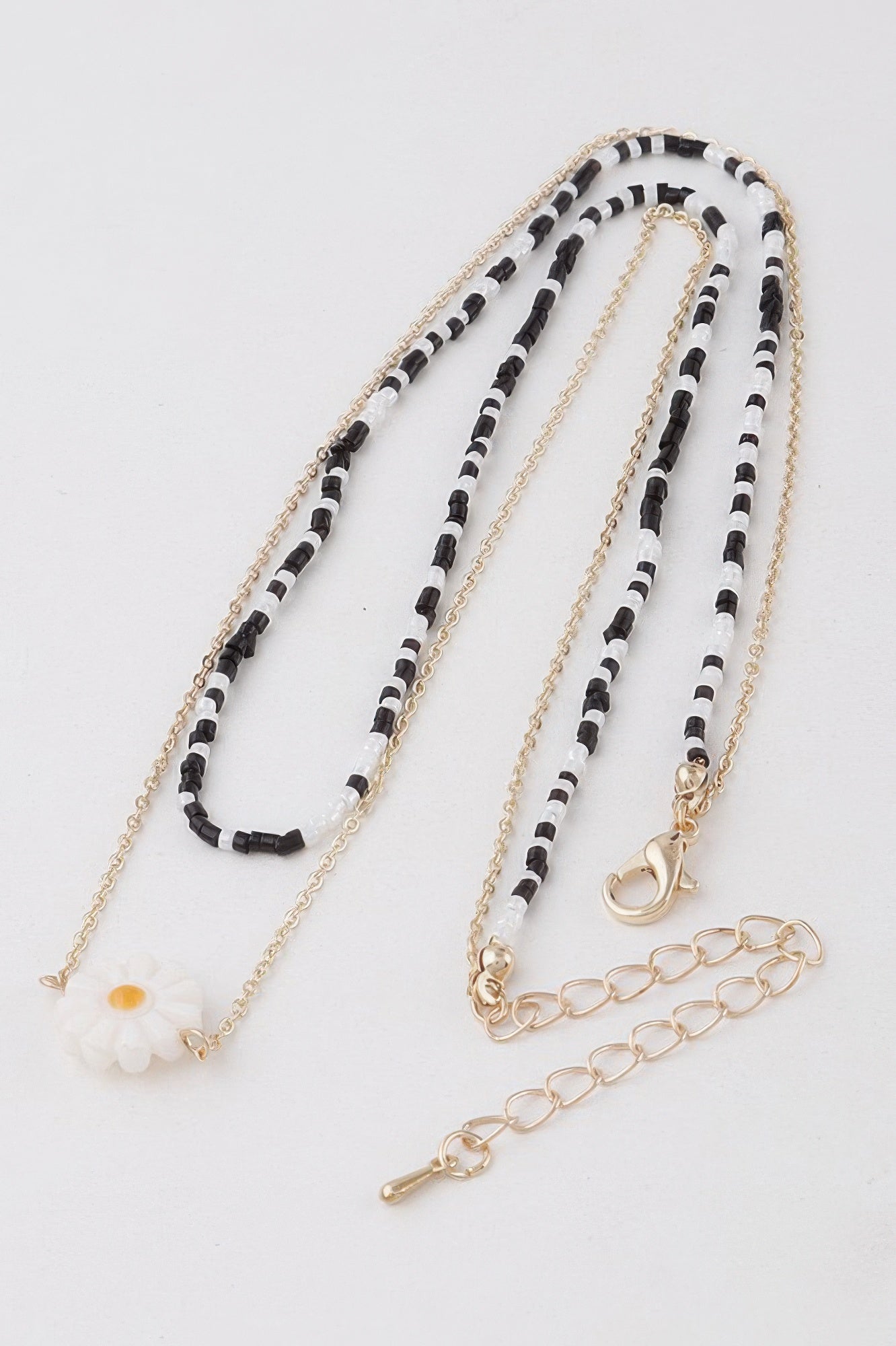 Double Beaded Flower Necklace