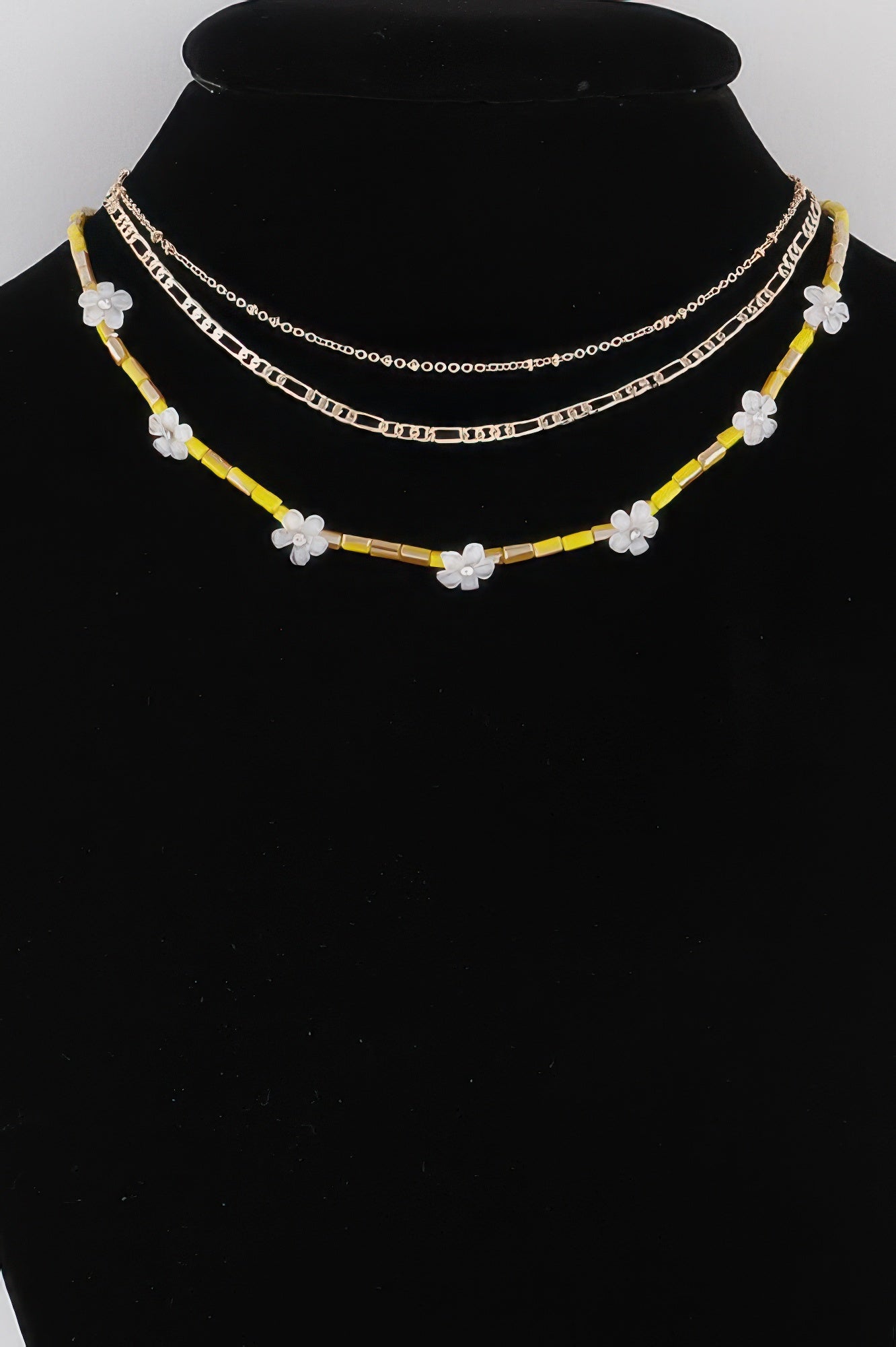 Multi Flower Charms Necklace