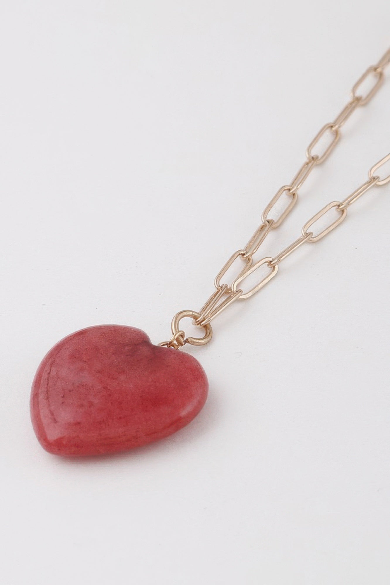 Heart Stone Chain Necklace