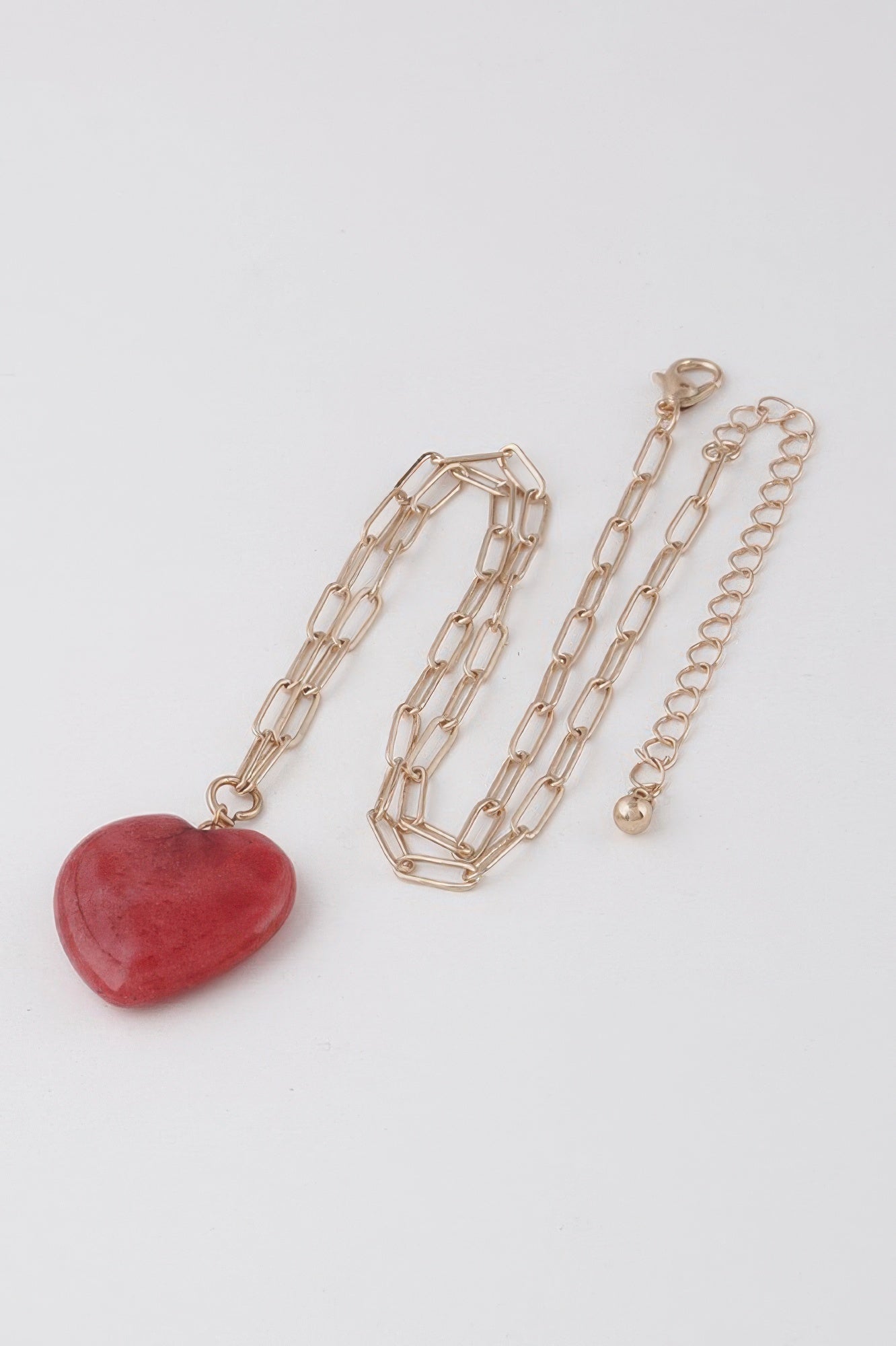 Heart Stone Chain Necklace