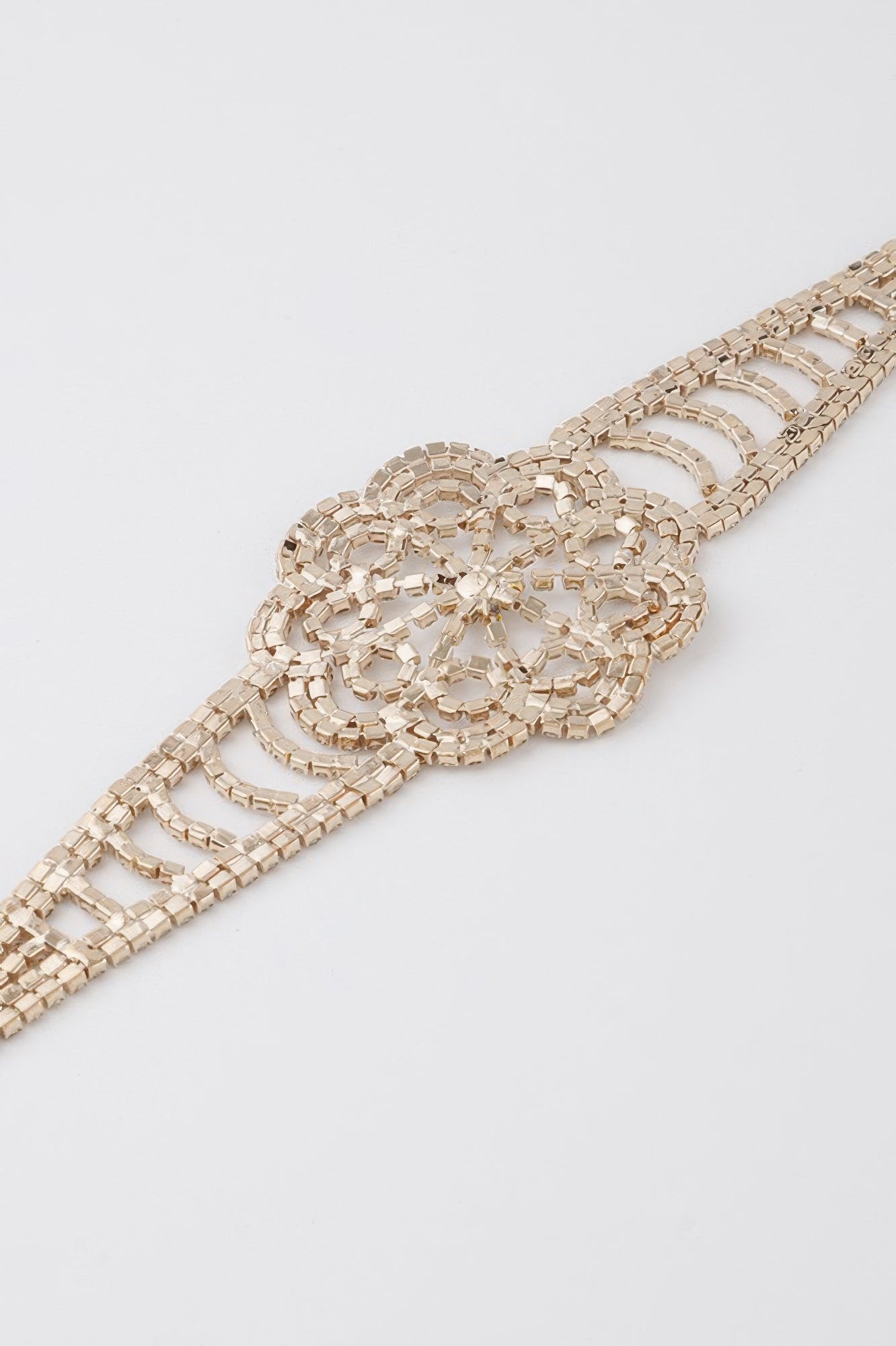 Jeweled Flower Choker Necklace