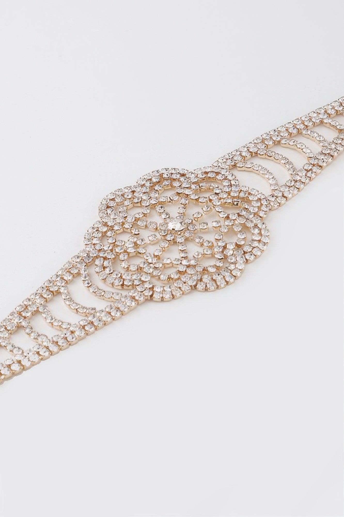 Jeweled Flower Choker Necklace