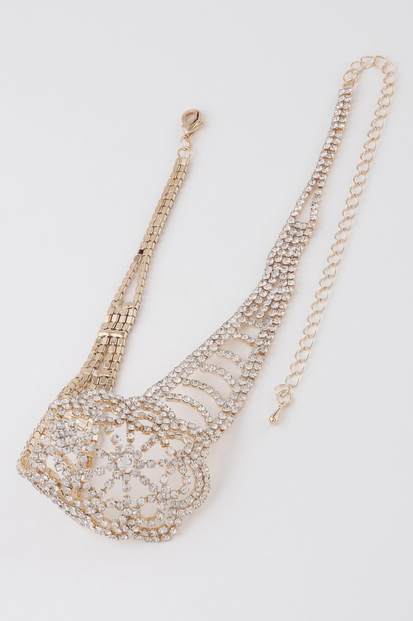 Jeweled Flower Choker Necklace
