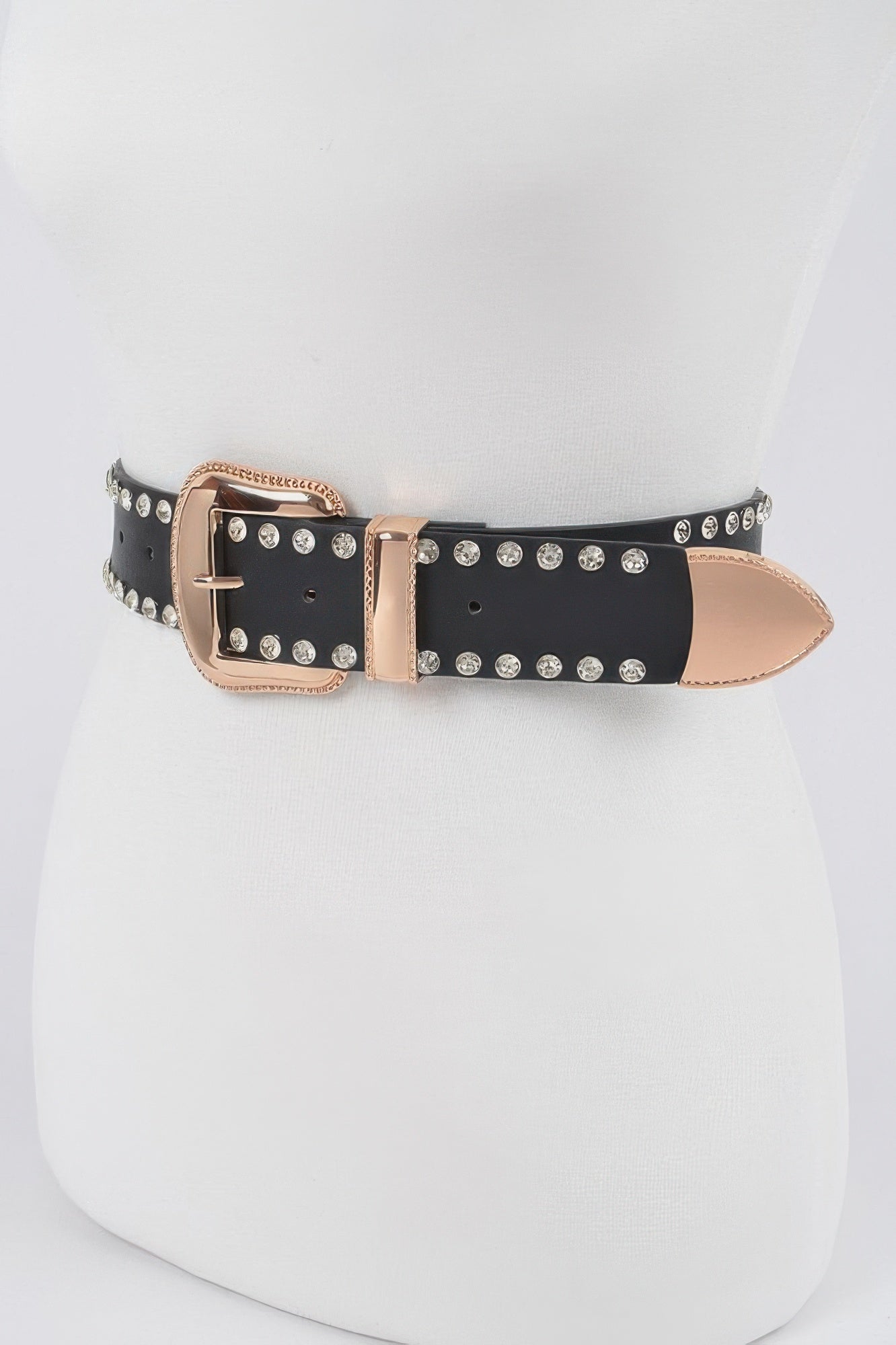 Rhinestone Trimmed Multi Metal Plus Size Belt