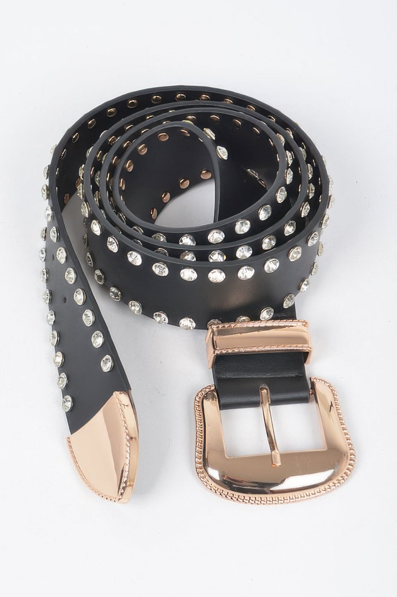 Rhinestone Trimmed Multi Metal Plus Size Belt