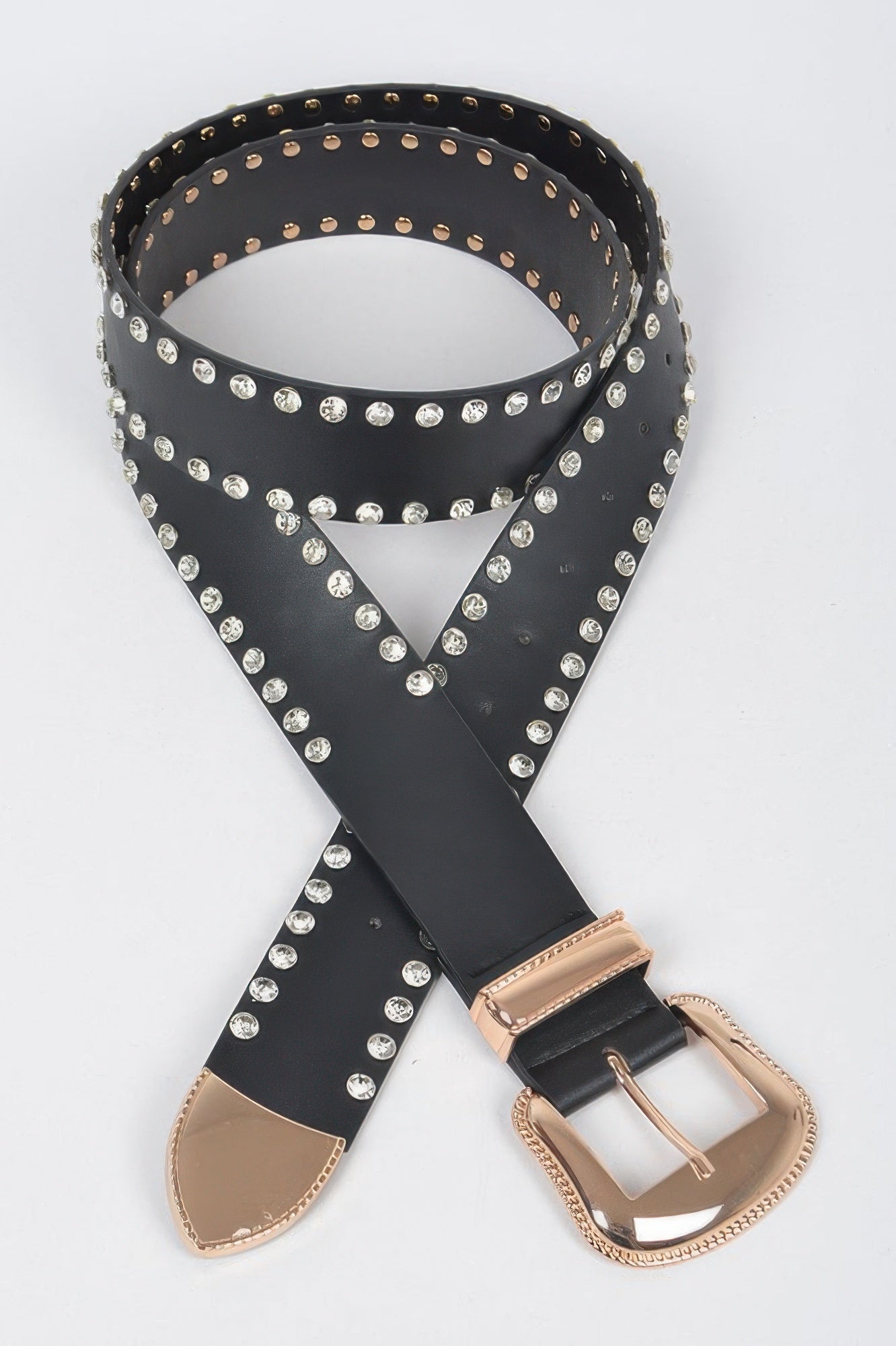 Rhinestone Trimmed Multi Metal Plus Size Belt