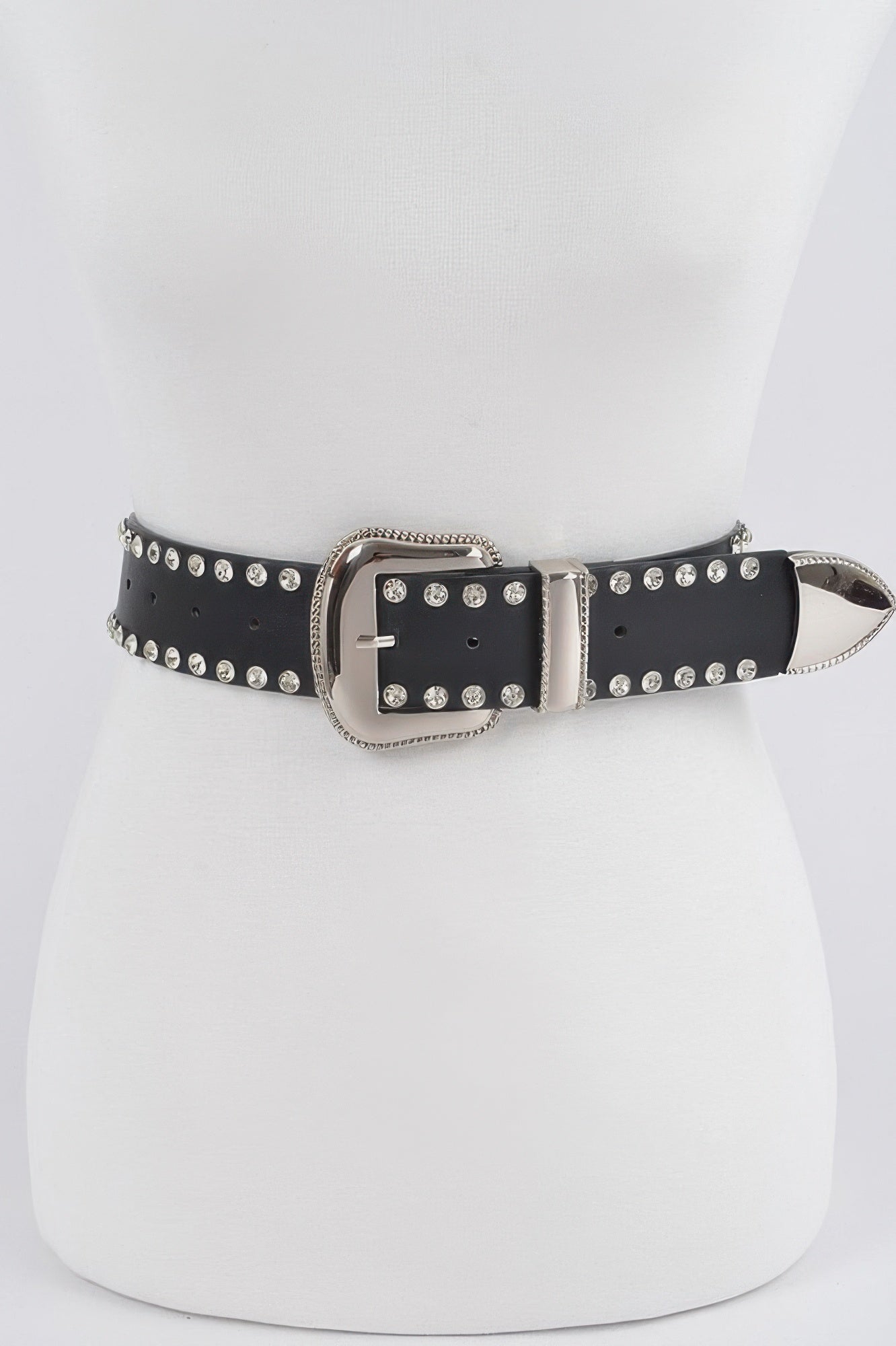 Rhinestone Trimmed Multi Metal Plus Size Belt