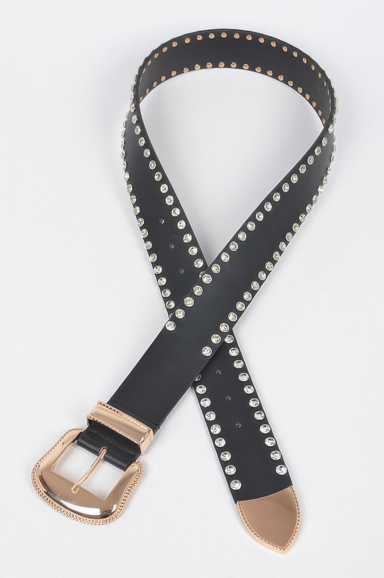 Rhinestone Trimmed Multi Metal Belt