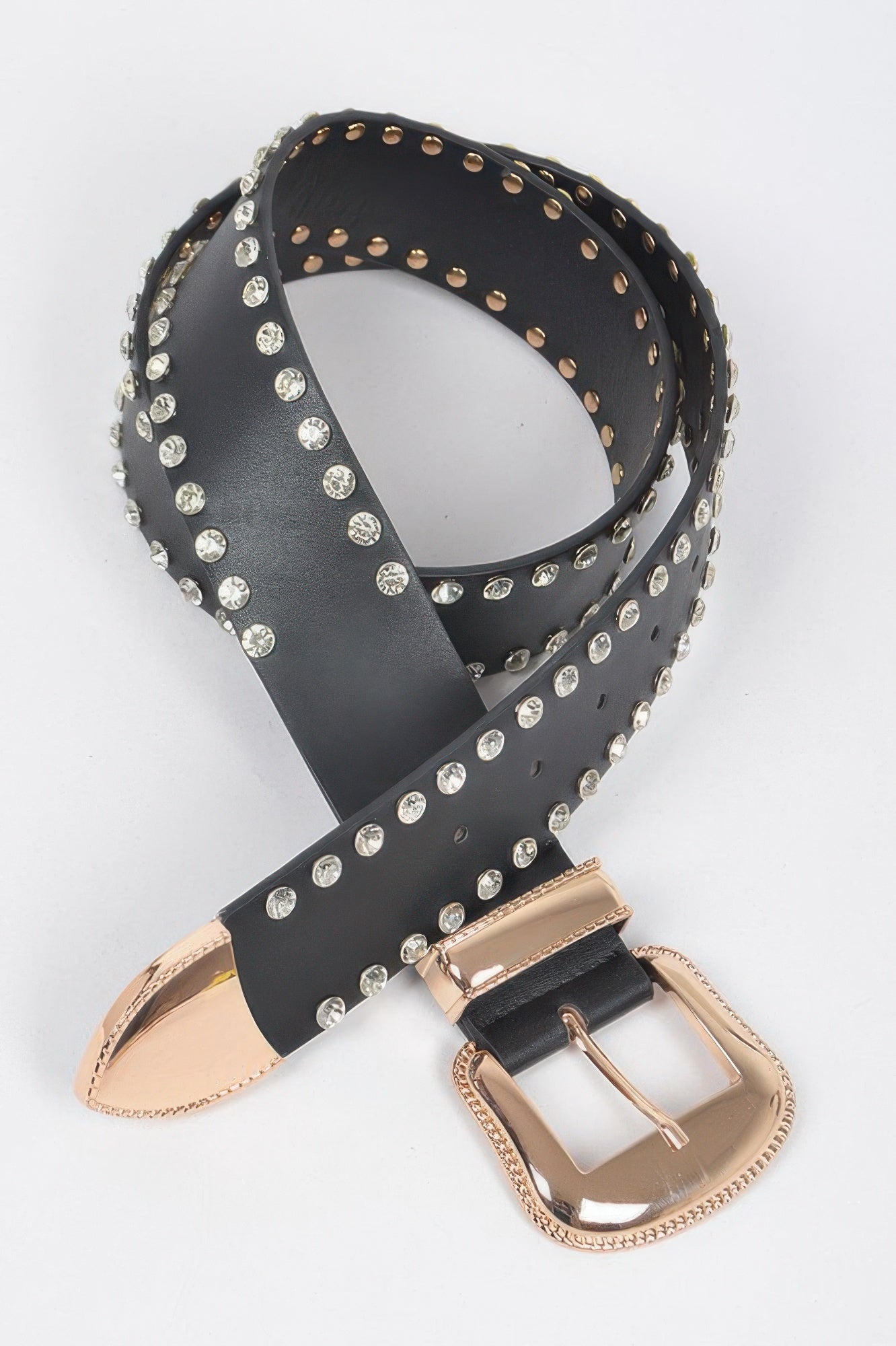 Rhinestone Trimmed Multi Metal Belt