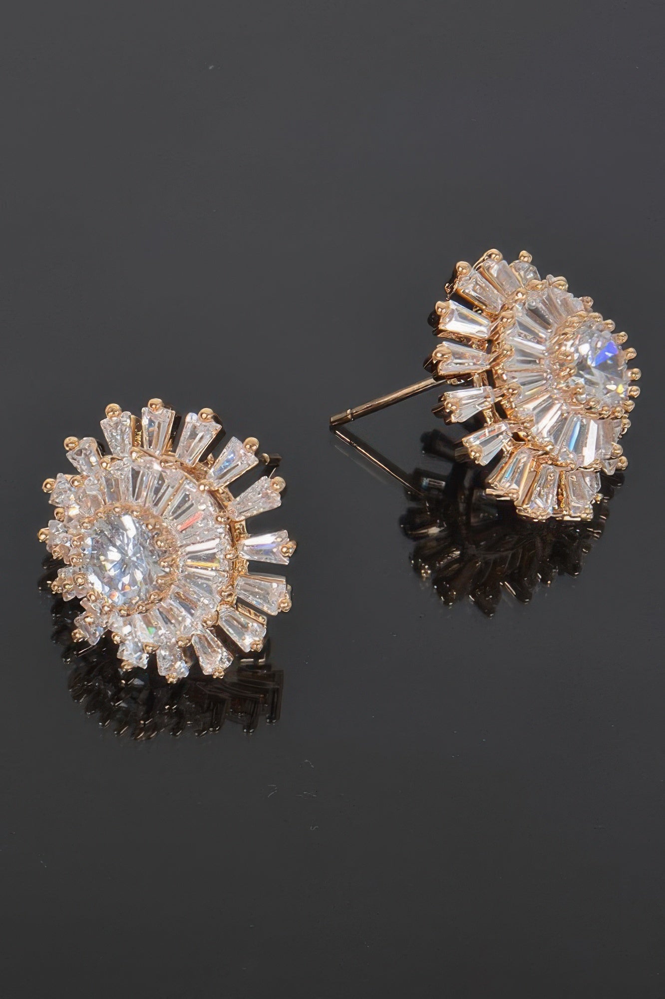 Flower Rhinestone Earrings