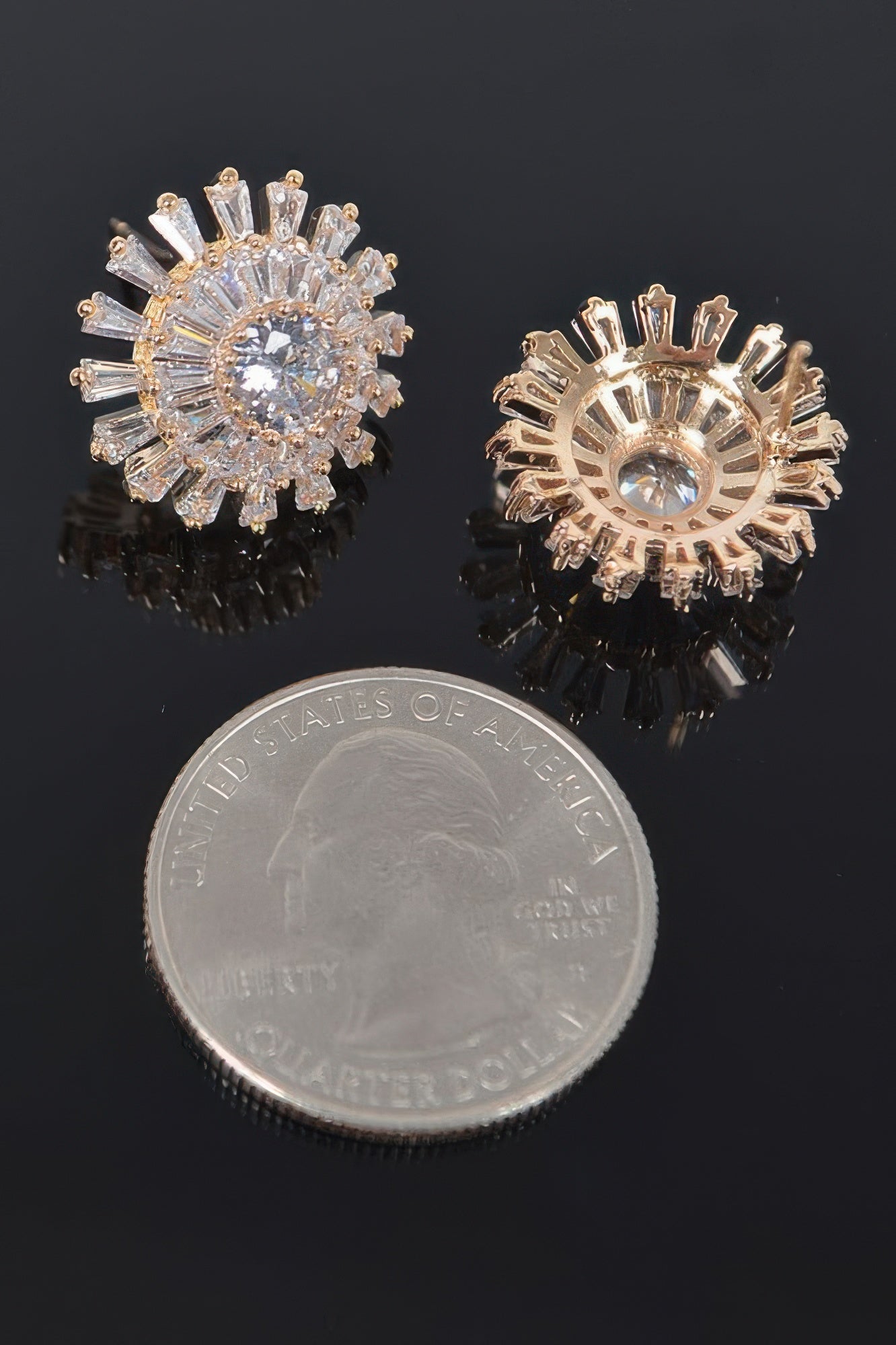 Flower Rhinestone Earrings