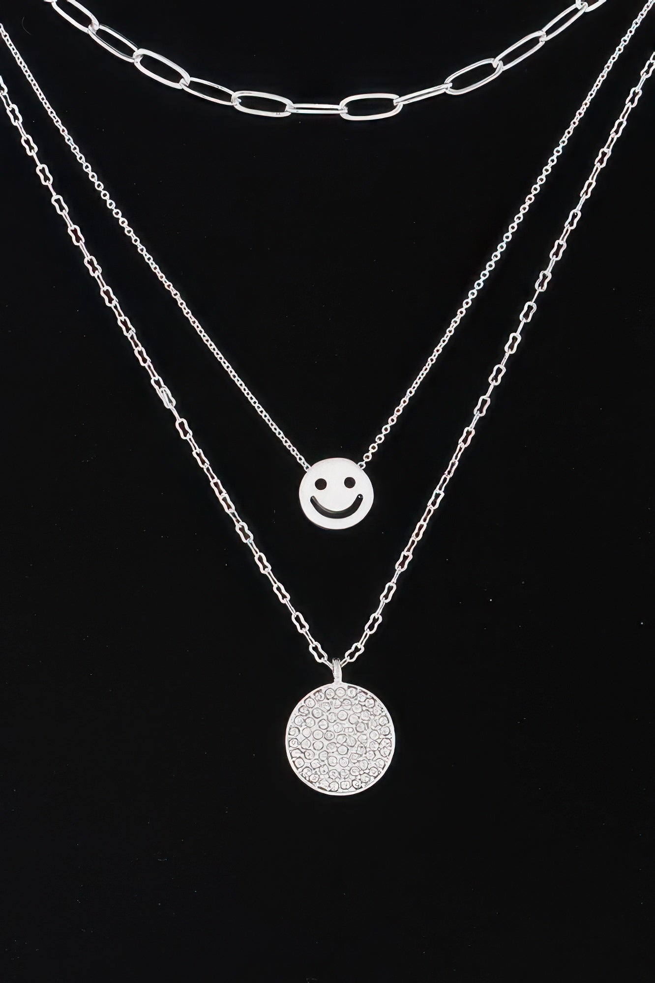 Multi Smiley Face Necklace