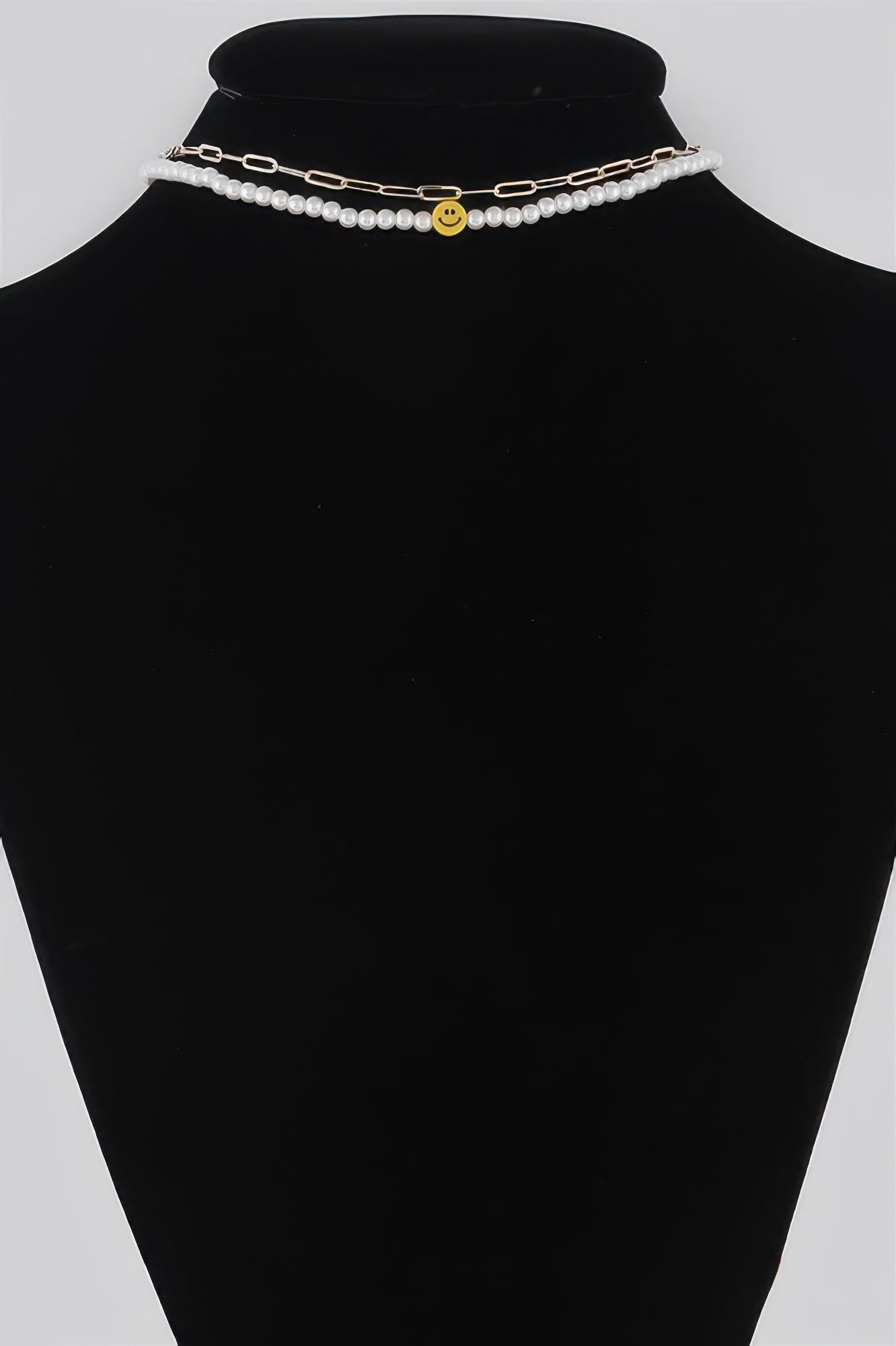 Multi Smiley Face Choker Necklace