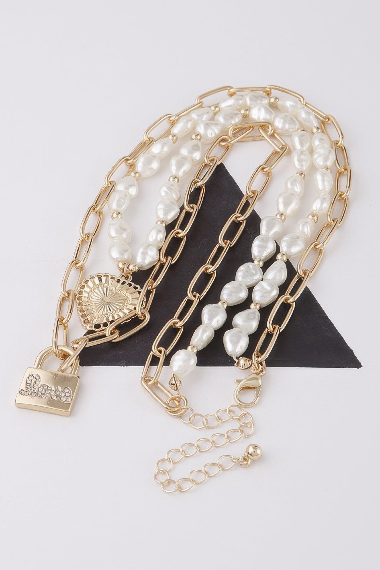 Heart N Lock Pendant Necklace
