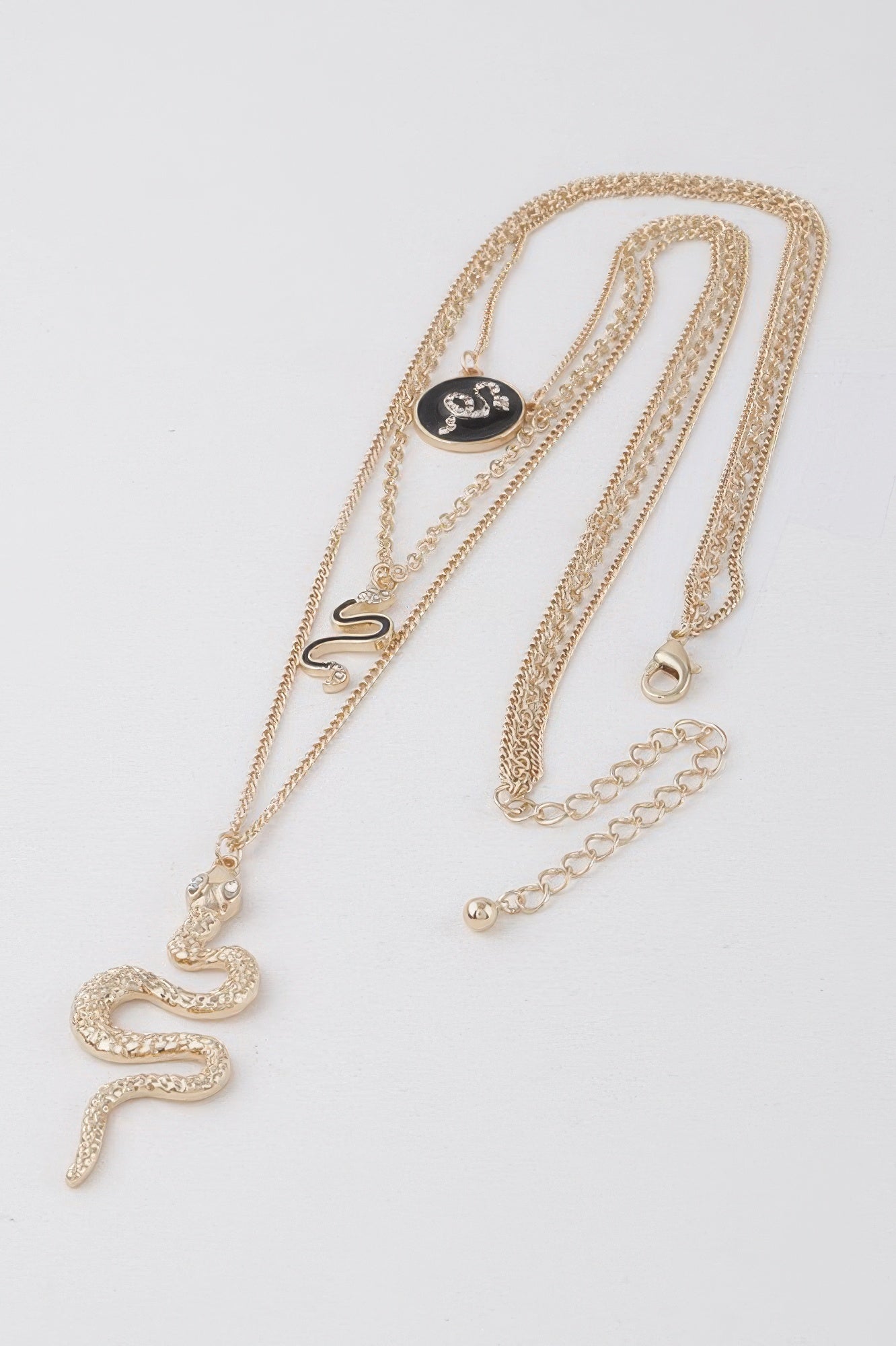 Triple Snake Pendant Necklace