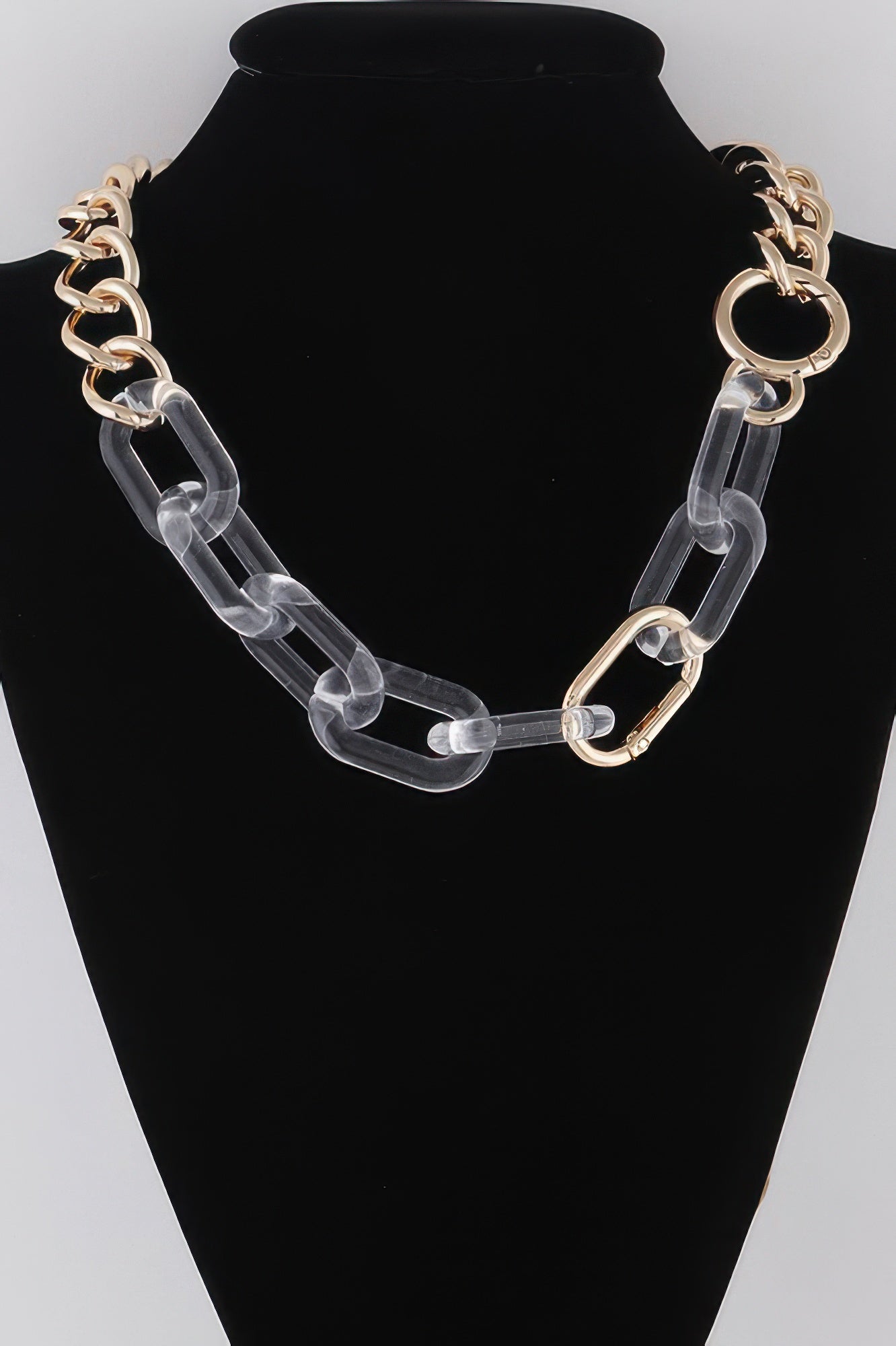Clear Double Chain Necklace