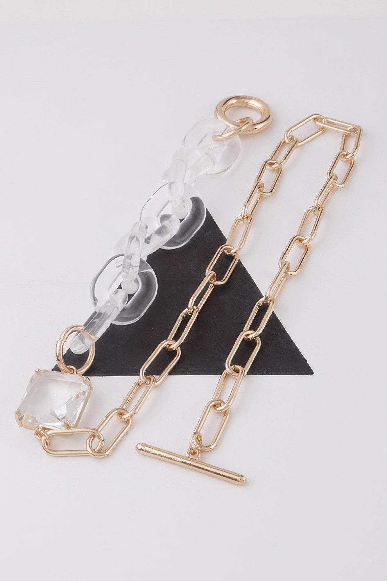 Double Chain Toggle Necklace