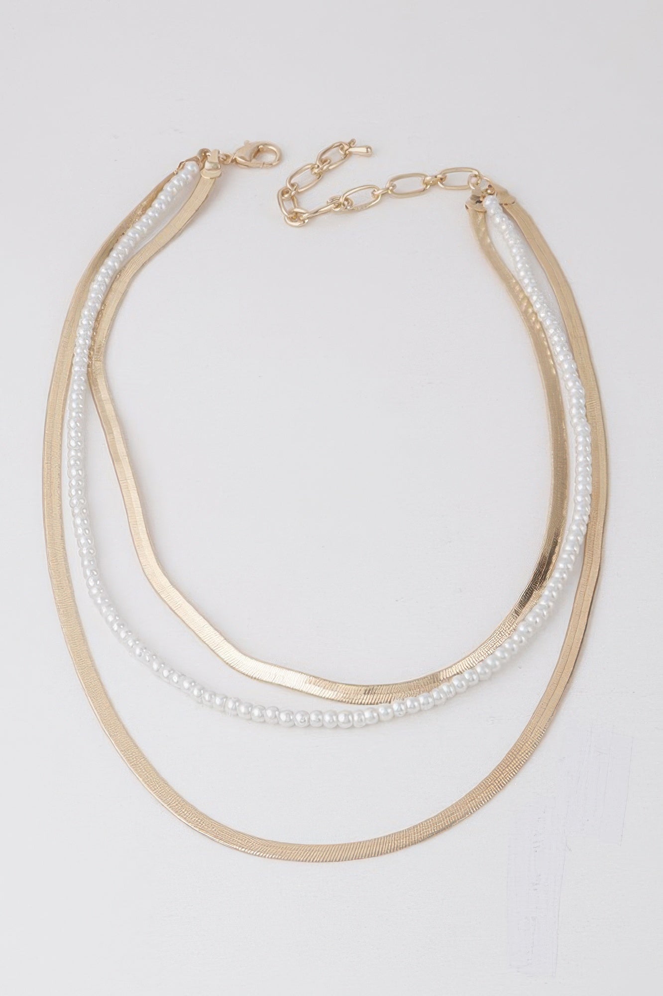 Snake Chain N Pearl Necklace