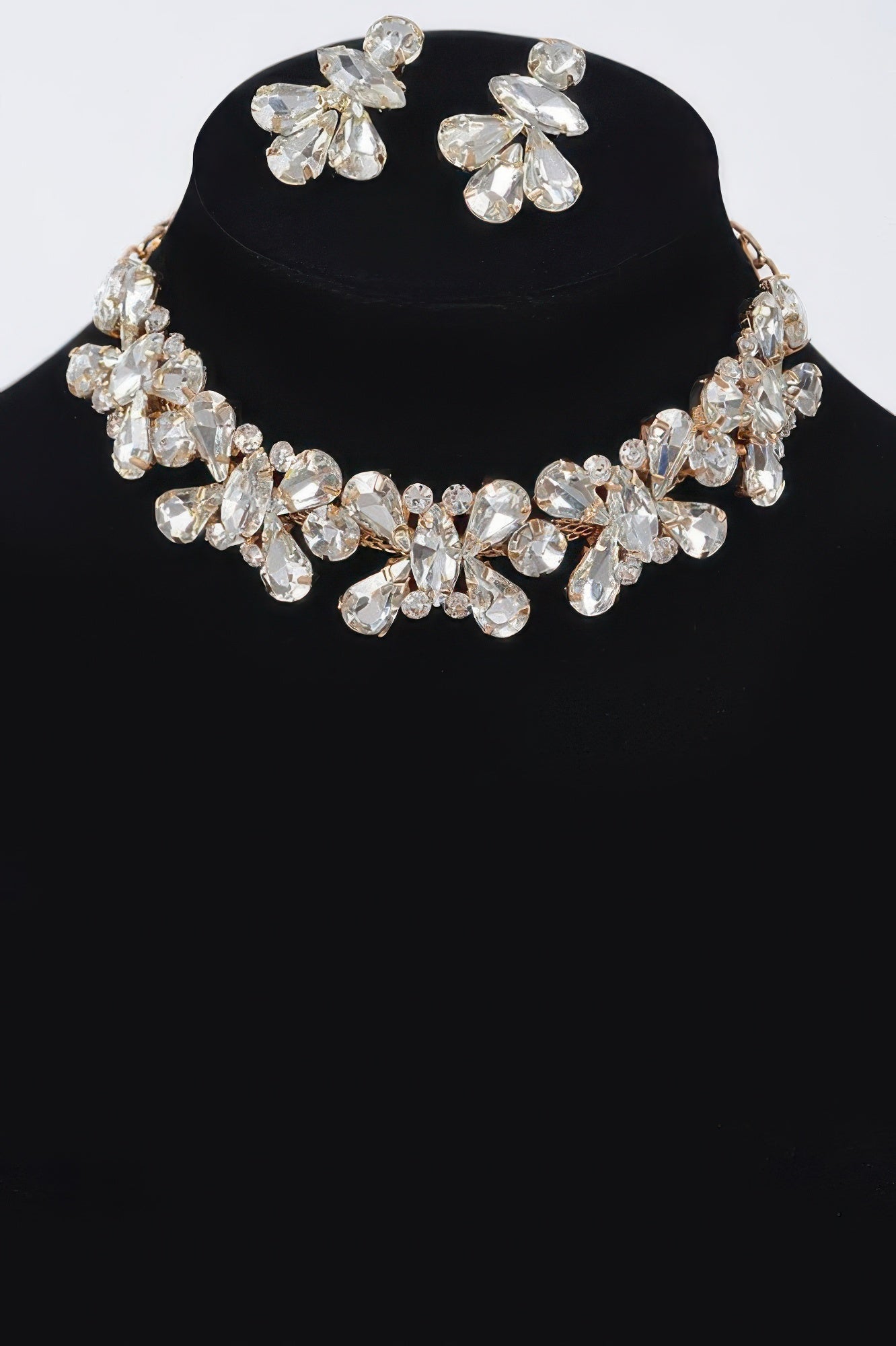 Ab Stone Earring And Necklace Set