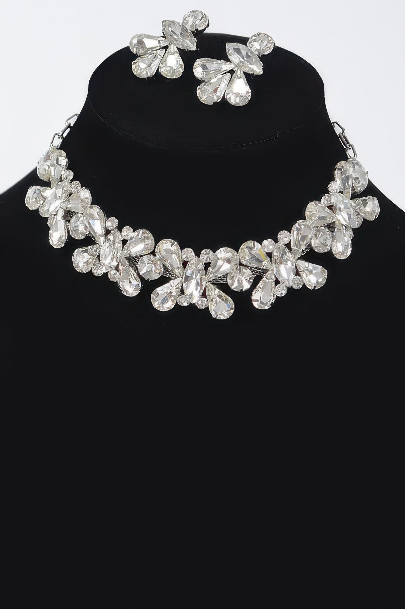 Ab Stone Earring And Necklace Set