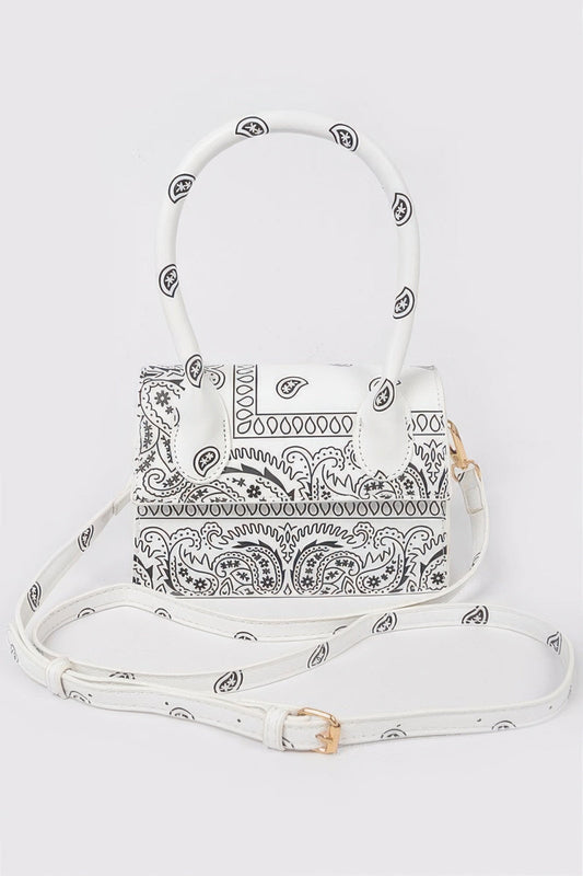 Bandana Single Handle Flap Crossbody Bag