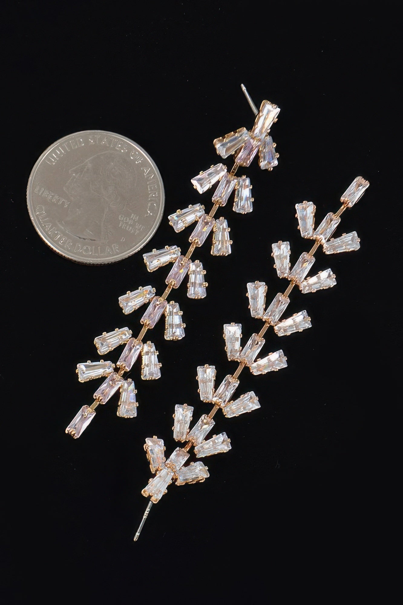 Rhinestone Drop Earring