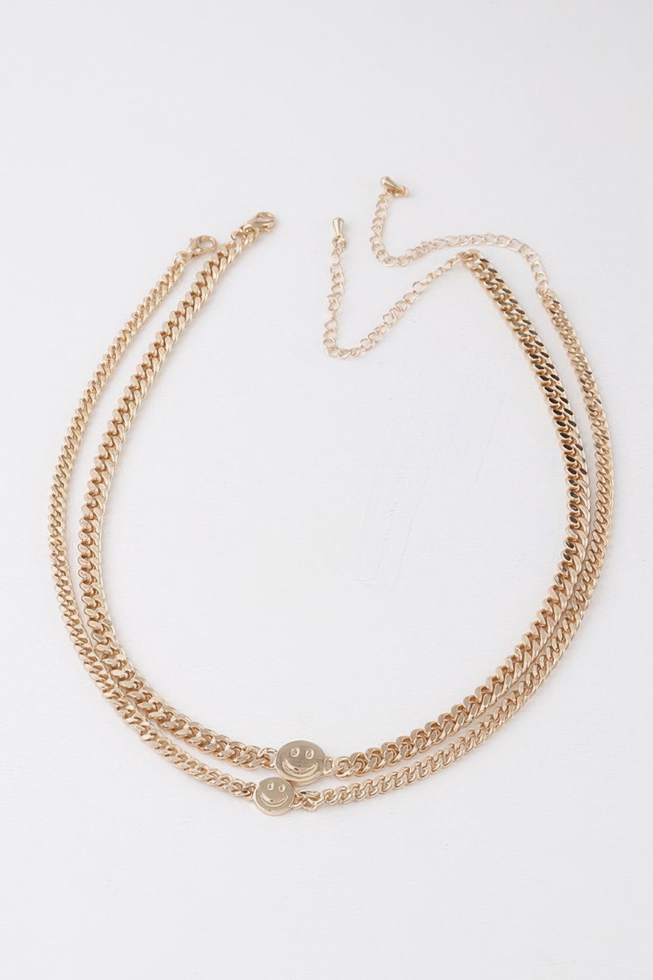 Smiley Face Duo Choker Necklace