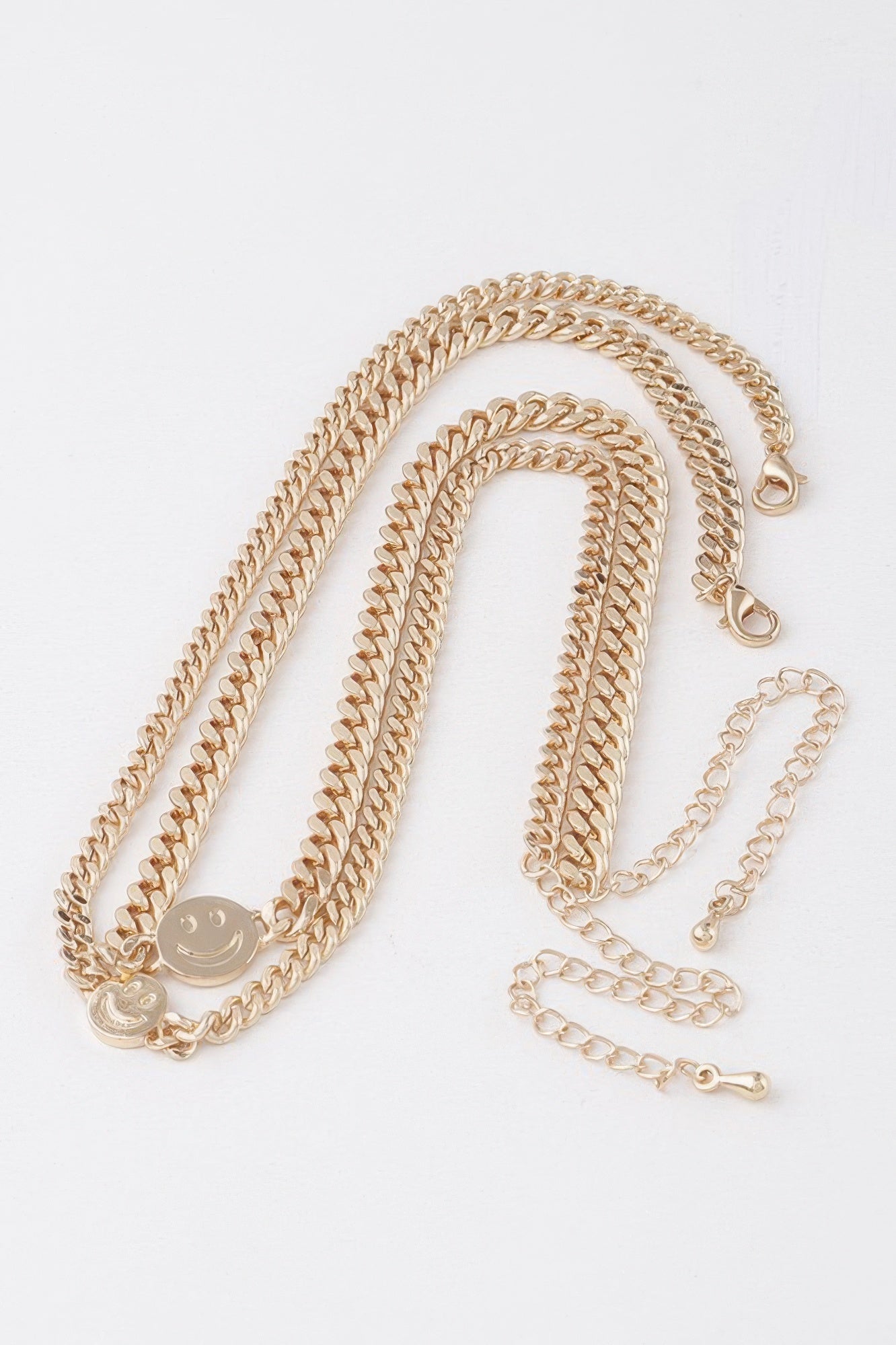Smiley Face Duo Choker Necklace