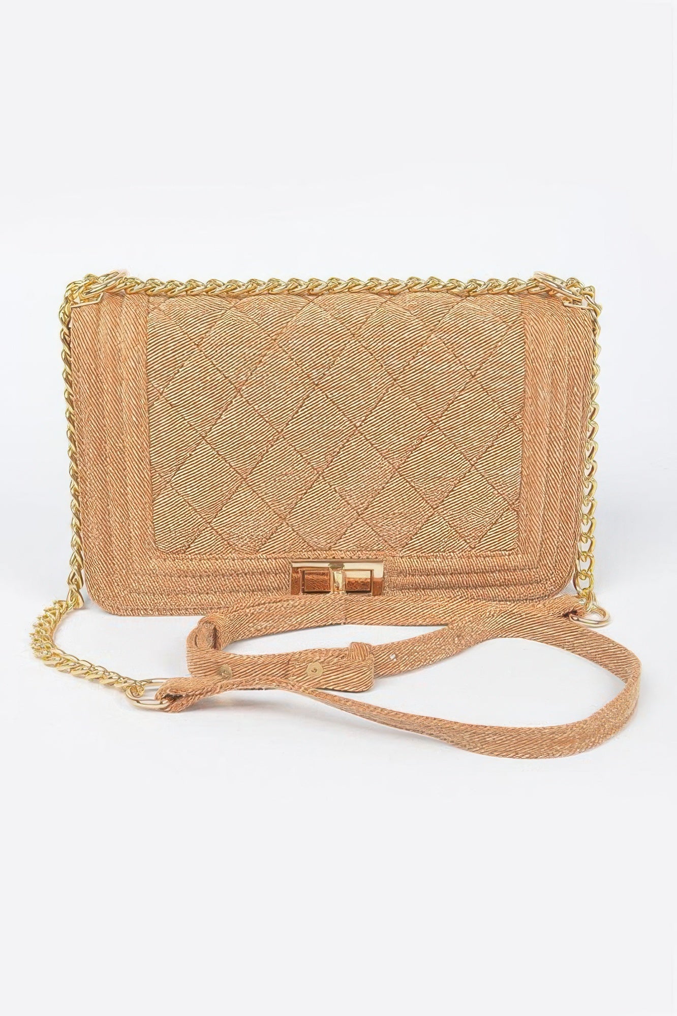 Quilted Denim Shoulder Bag