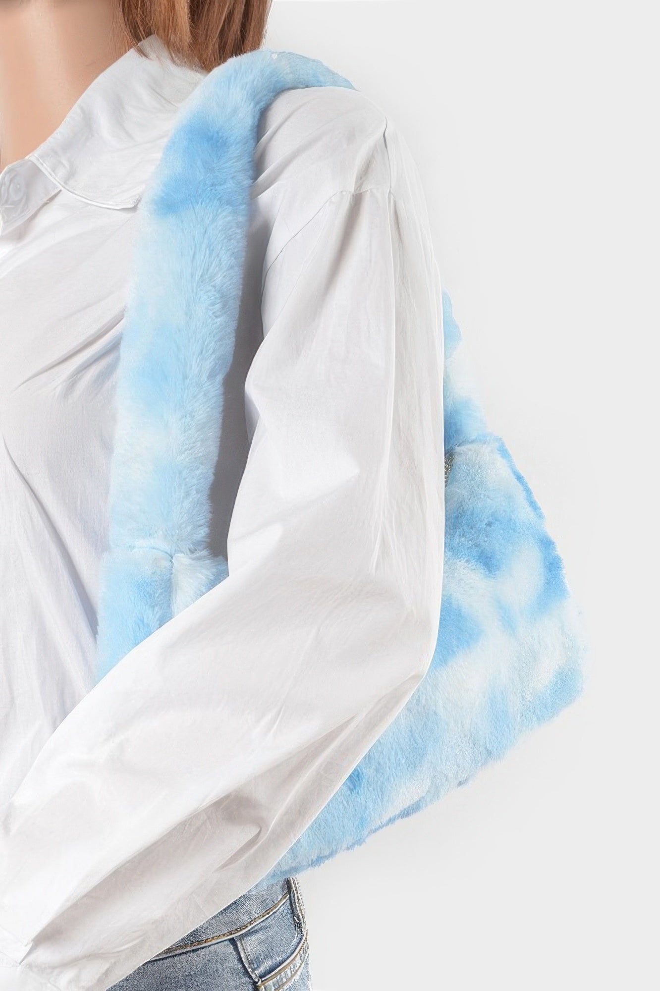 Tie Dye Fur Shoulder Bag