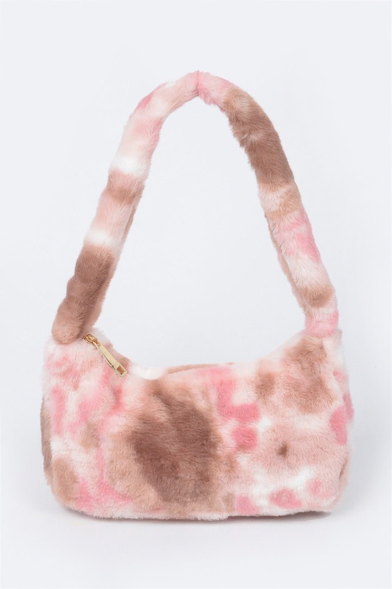 Tie Dye Fur Shoulder Bag