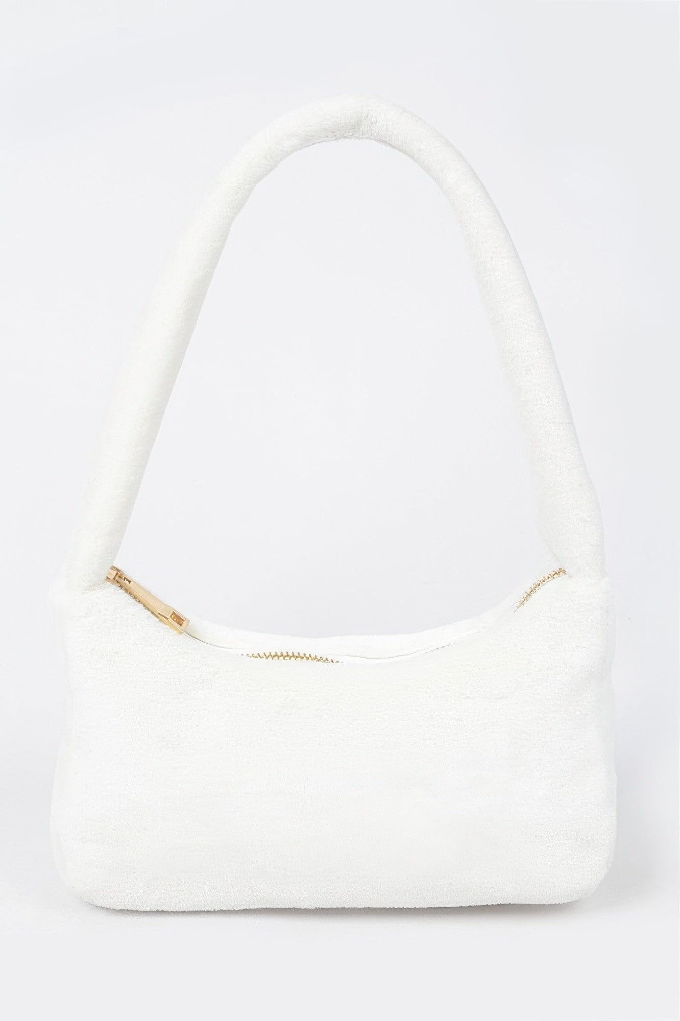 Solid Faux Fur Shoulder Bag