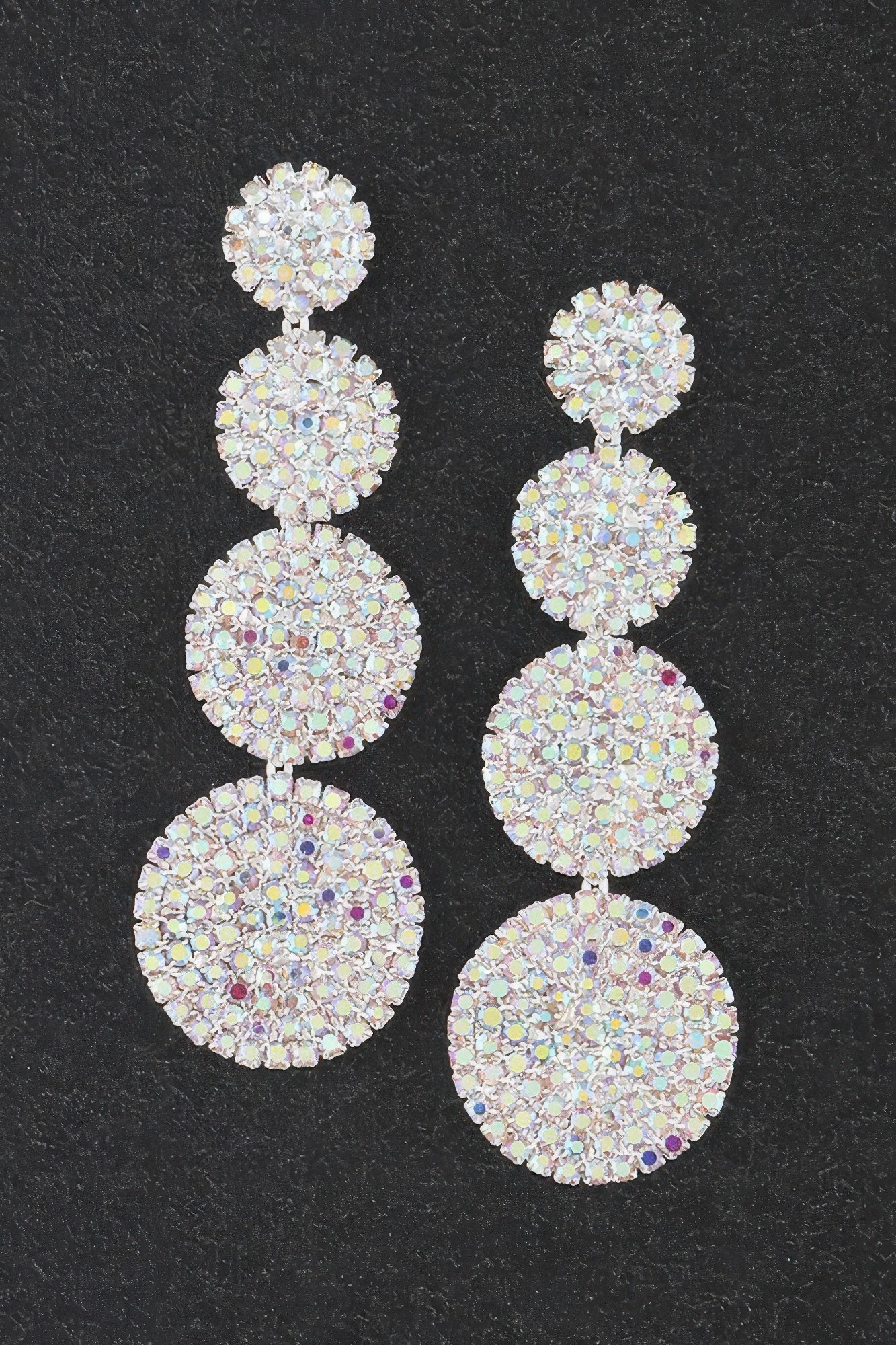 Bedazzled Disco Ball Drop Earrings