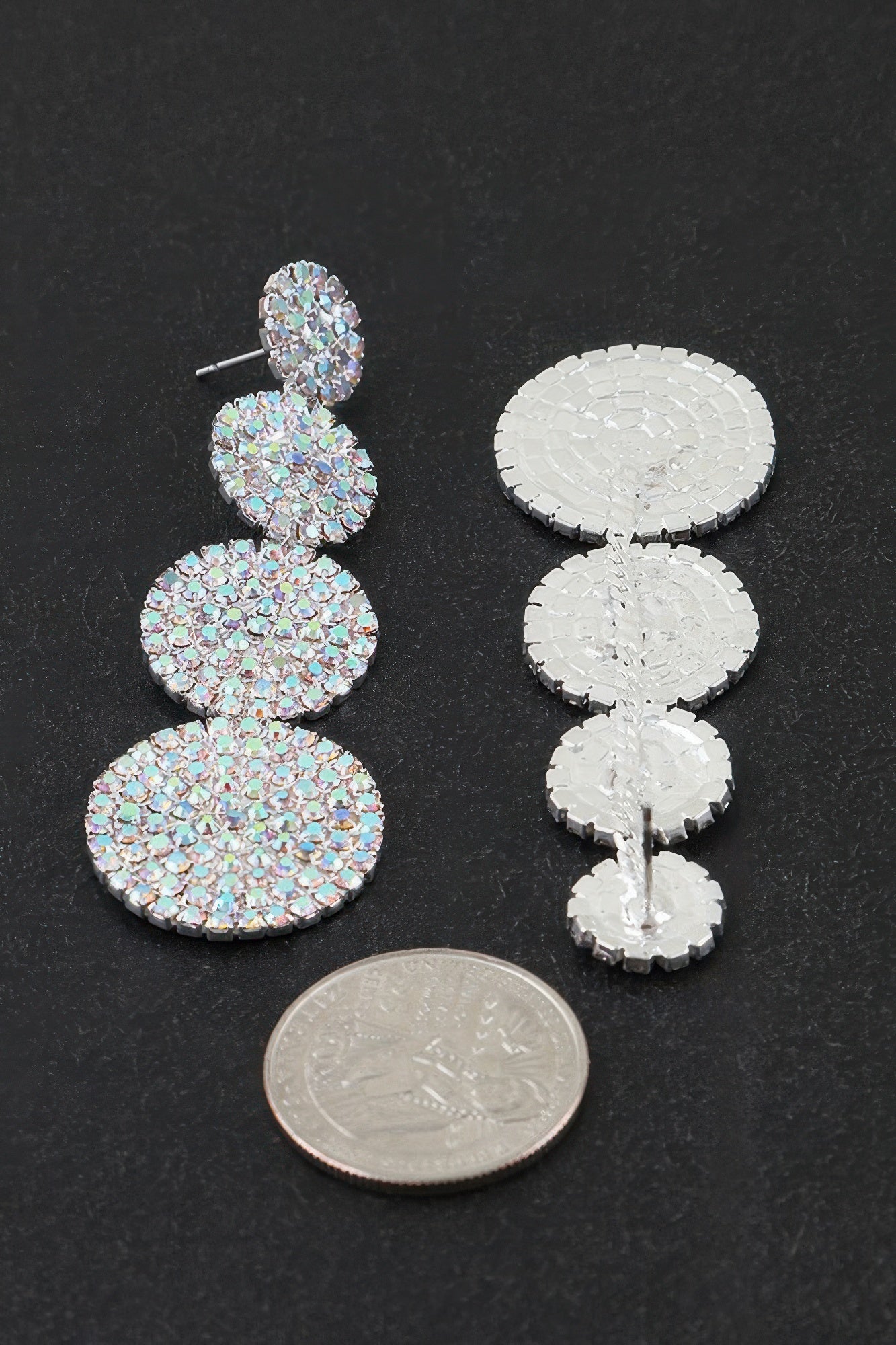 Bedazzled Disco Ball Drop Earrings