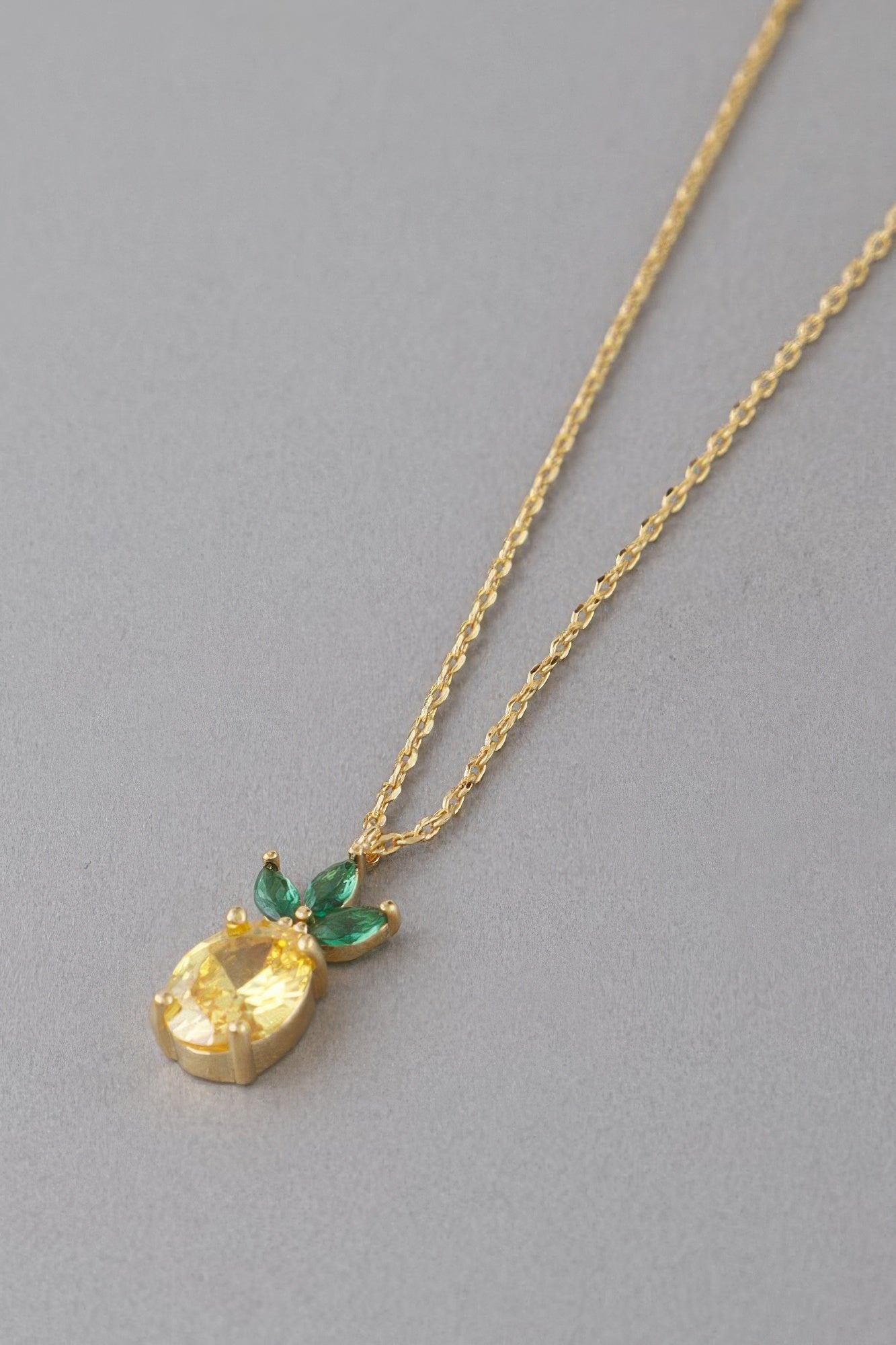 Tropical Pineapple Pendant Necklace